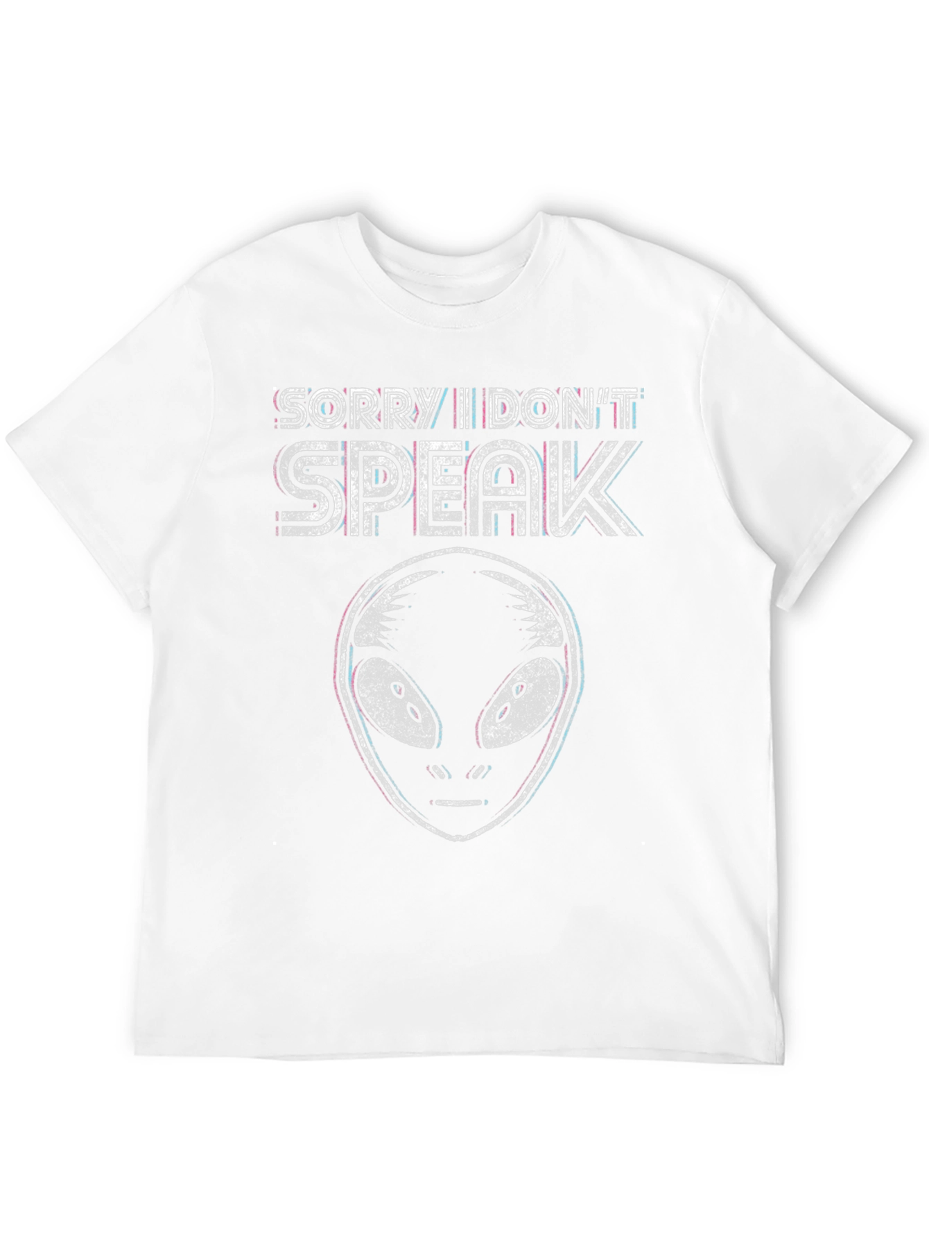 Black Sorry I Don't Speak Alien Graphic T-Shirt view 12