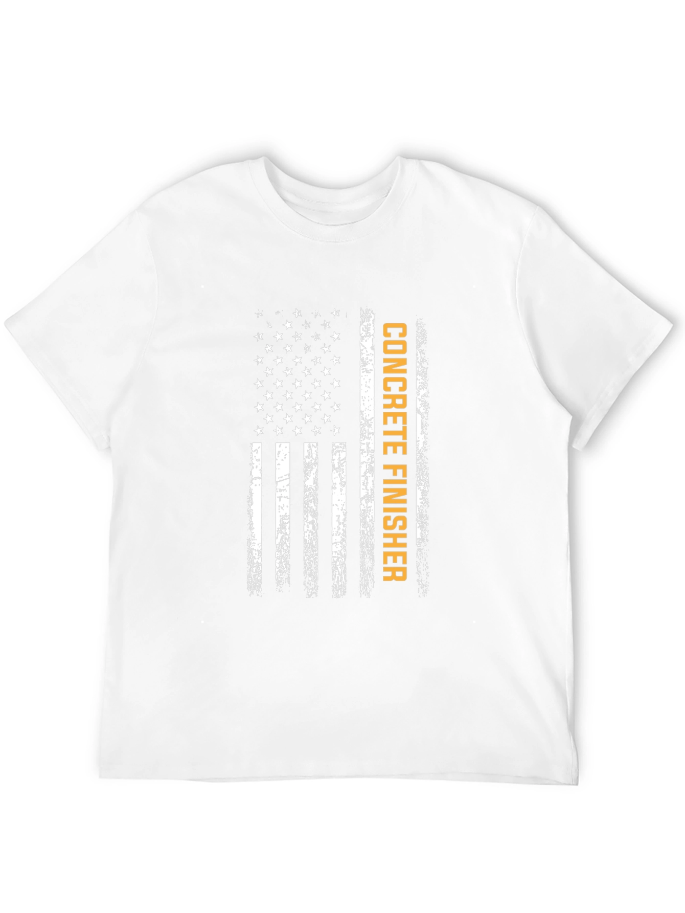 Black Concrete Finisher American Flag T-Shirt view 12