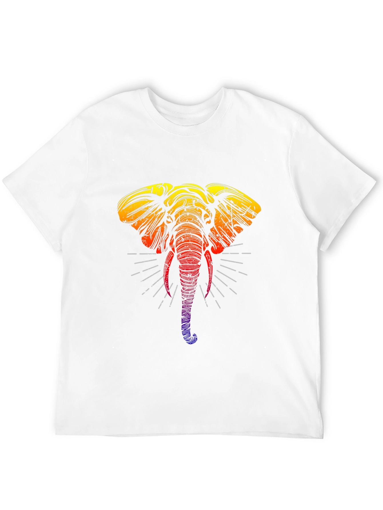 Black Rainbow Elephant Graphic Tee - Stylish Black T-Shirt view 12