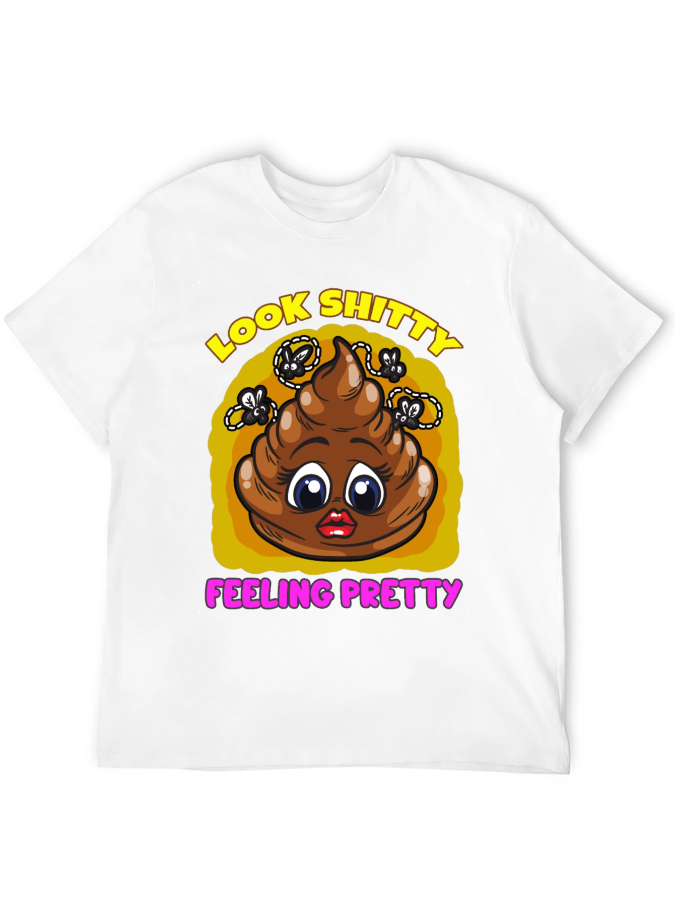 Black Funny "Look Shitty Feeling Pretty" Graphic Tee view 12