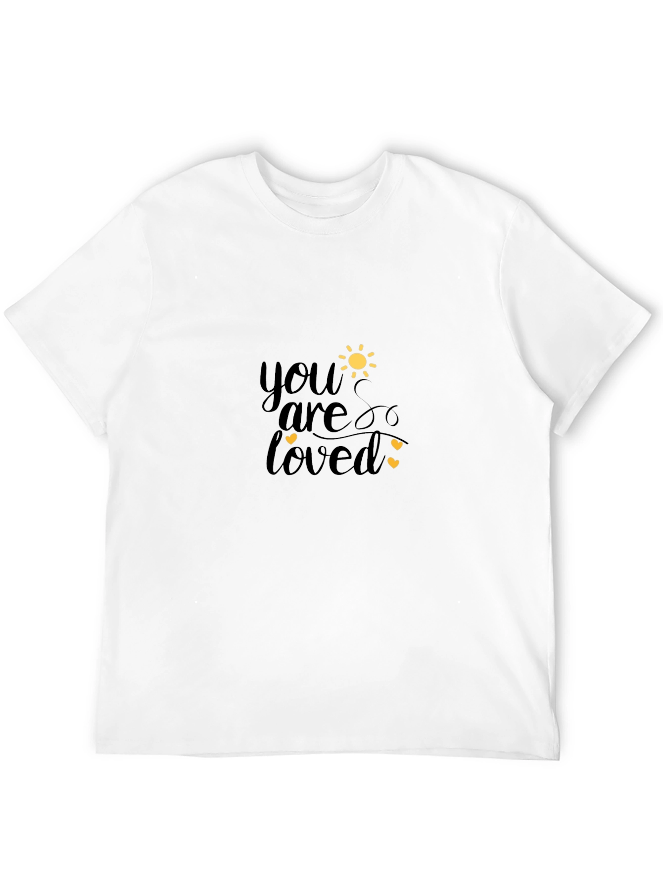 Black You Are Loved Graphic Black T-Shirt view 12