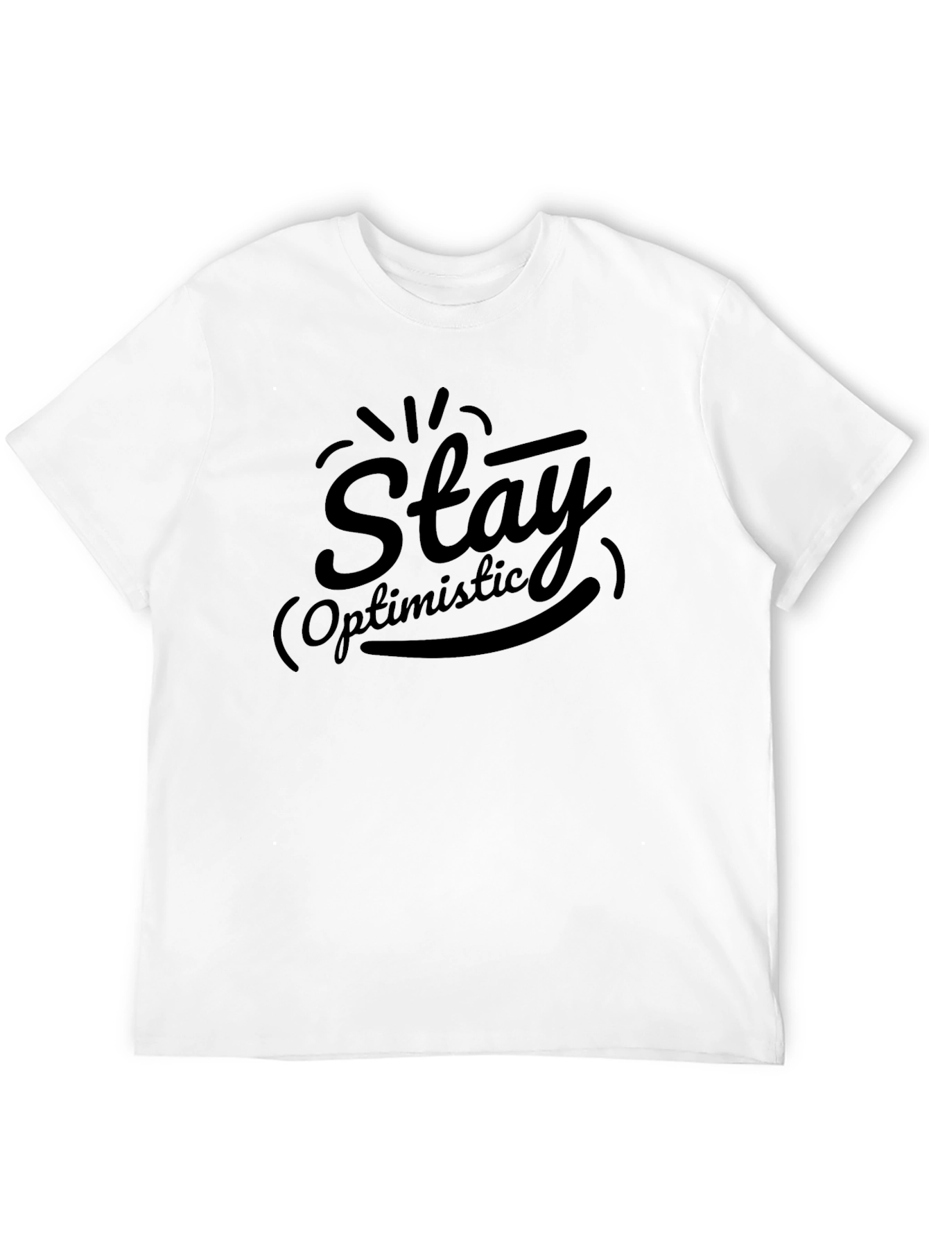 Black Stay Optimistic Black Graphic Tee view 12