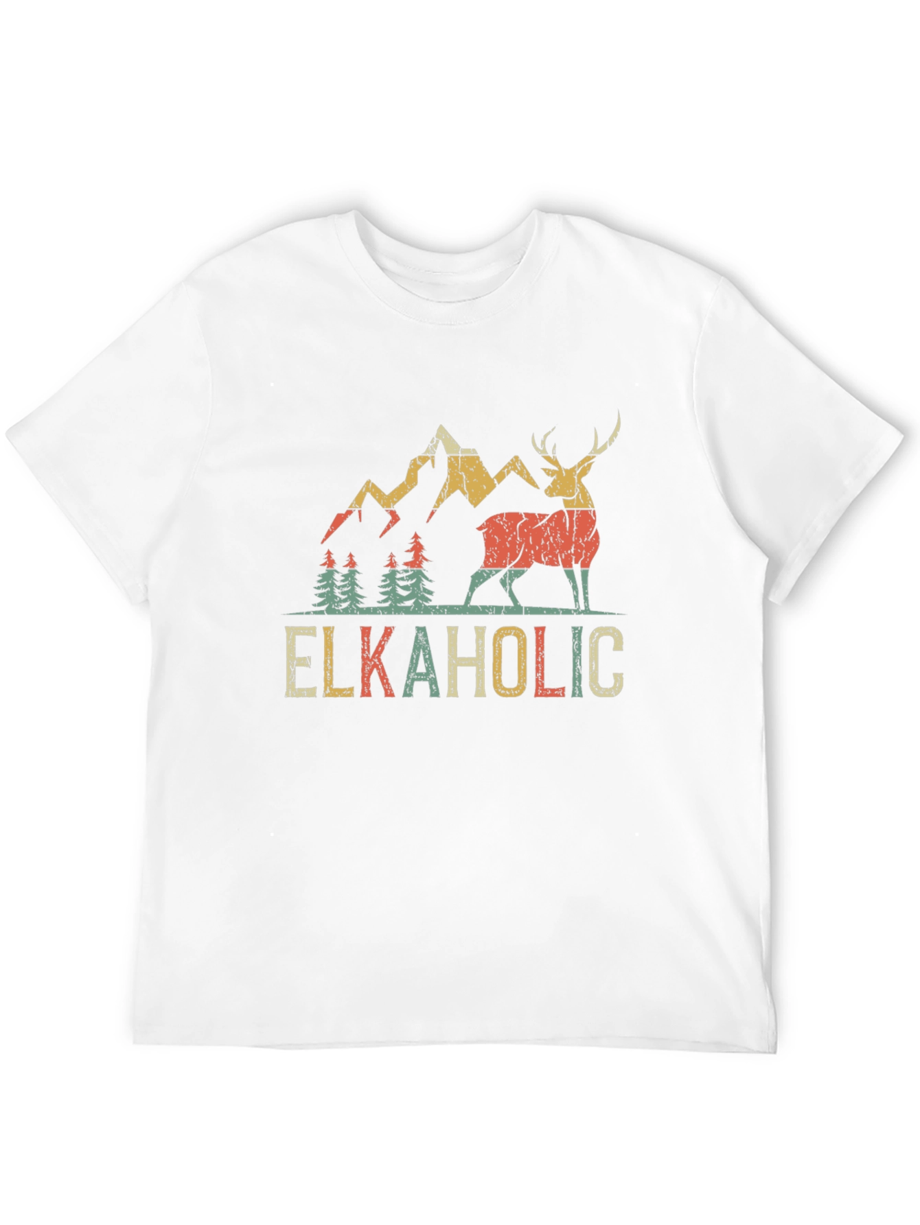 Black Elkaholic Graphic Tee - Men's Black T-Shirt view 12