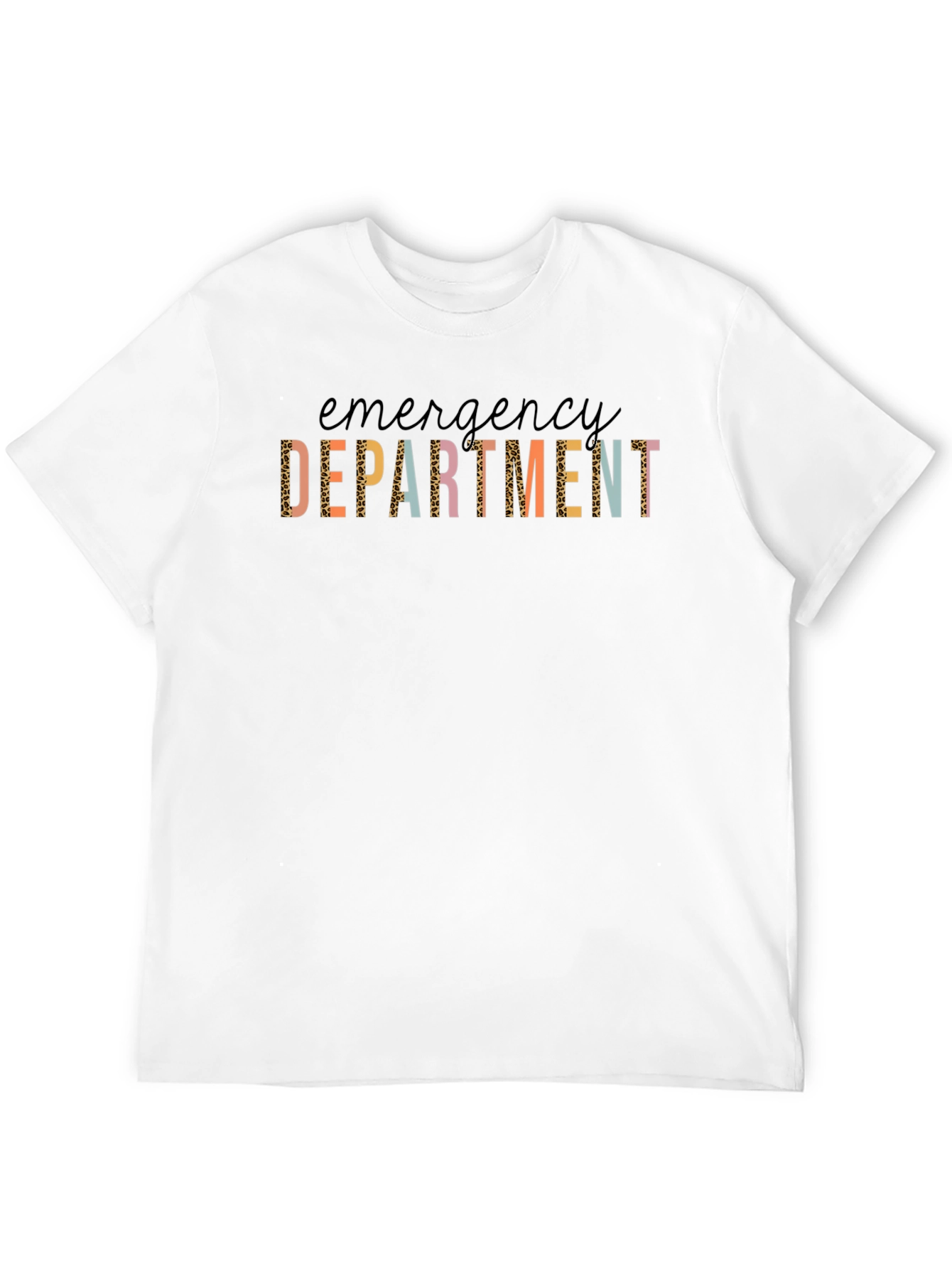 Black Emergency Department Graphic Print T-Shirt view 12