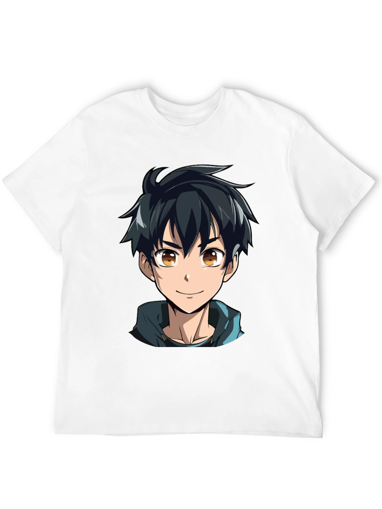 Black Anime Boy Graphic Black T-Shirt view 12