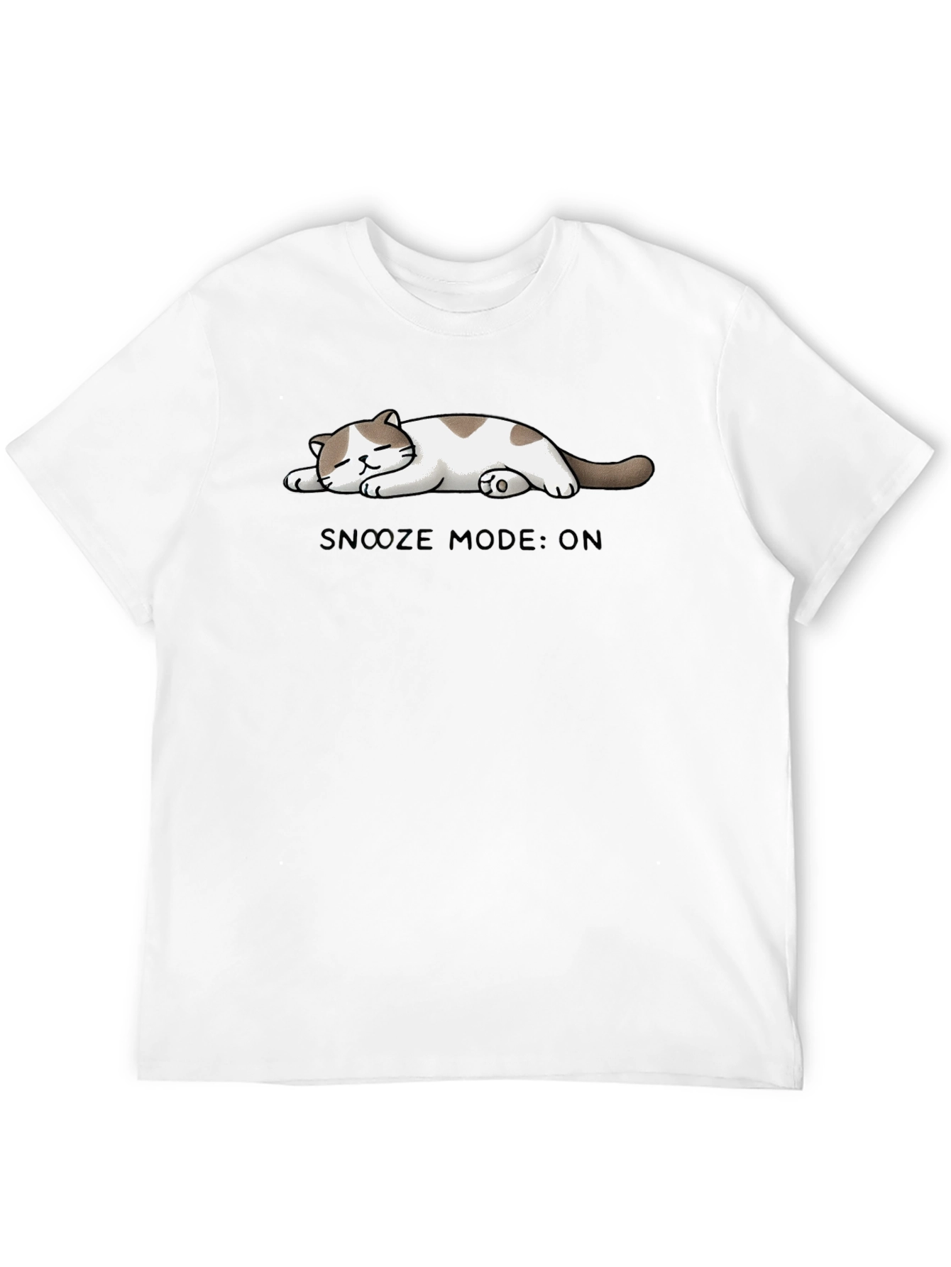 Black Snooze Mode Cat T-Shirt - Cute & Comfy view 12