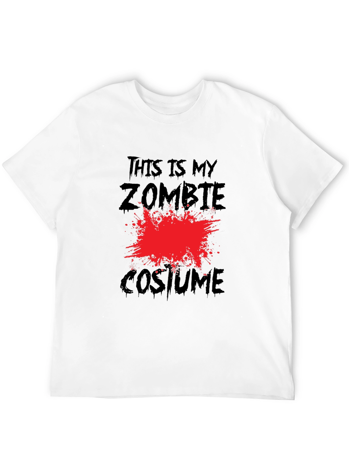 Black Zombie Costume T-Shirt - Halloween Tee view 12