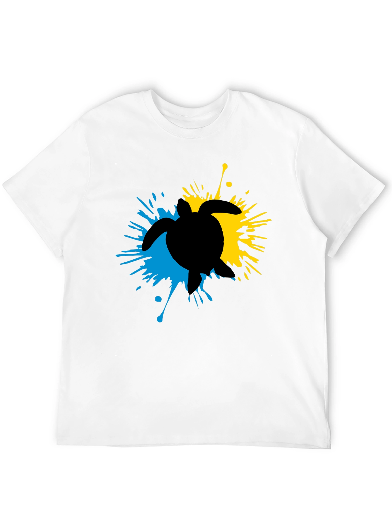 Black Turtle Splash Tee - Unique Design view 12