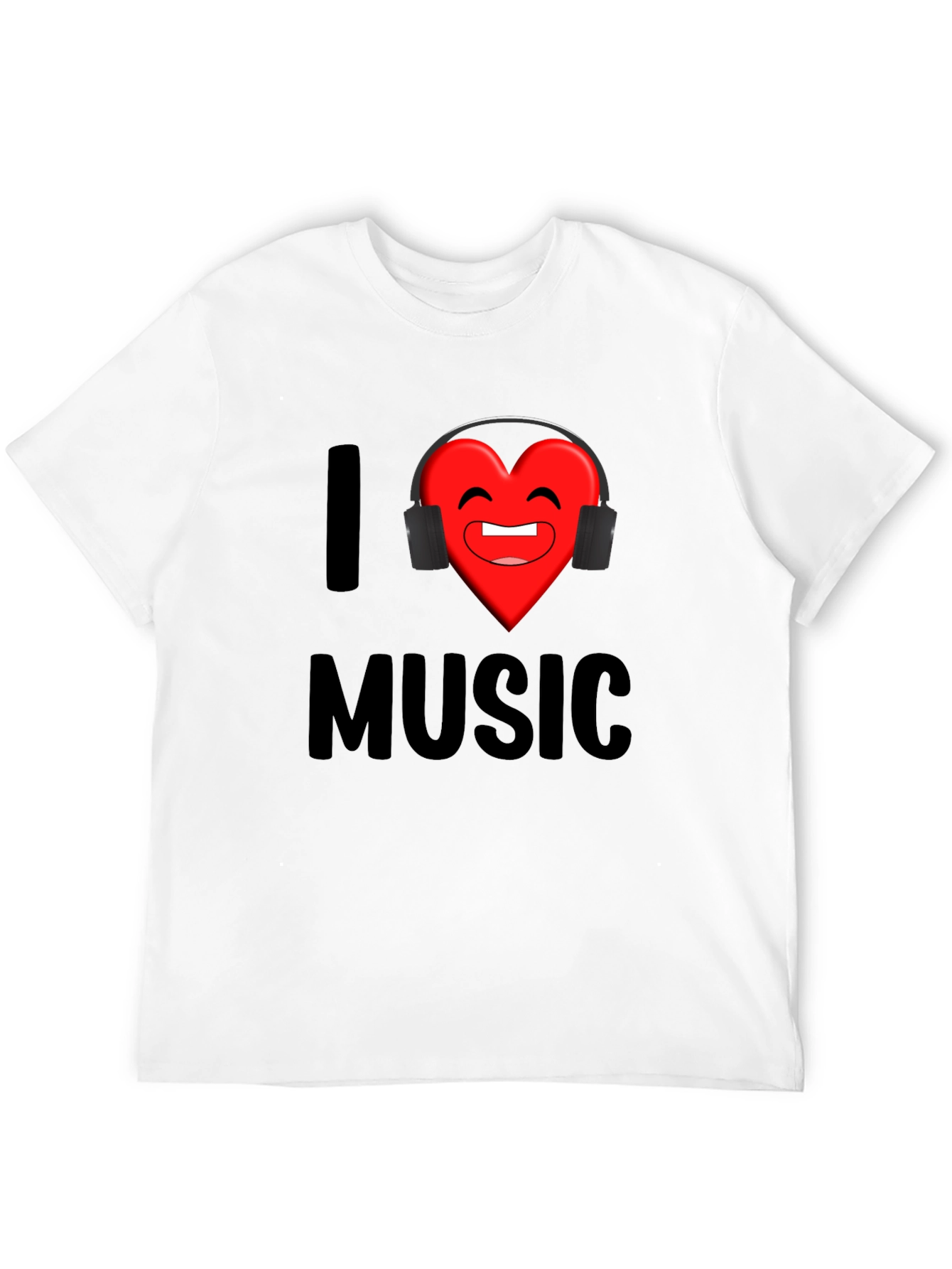 Black I Heart Music Graphic Print T-Shirt view 12