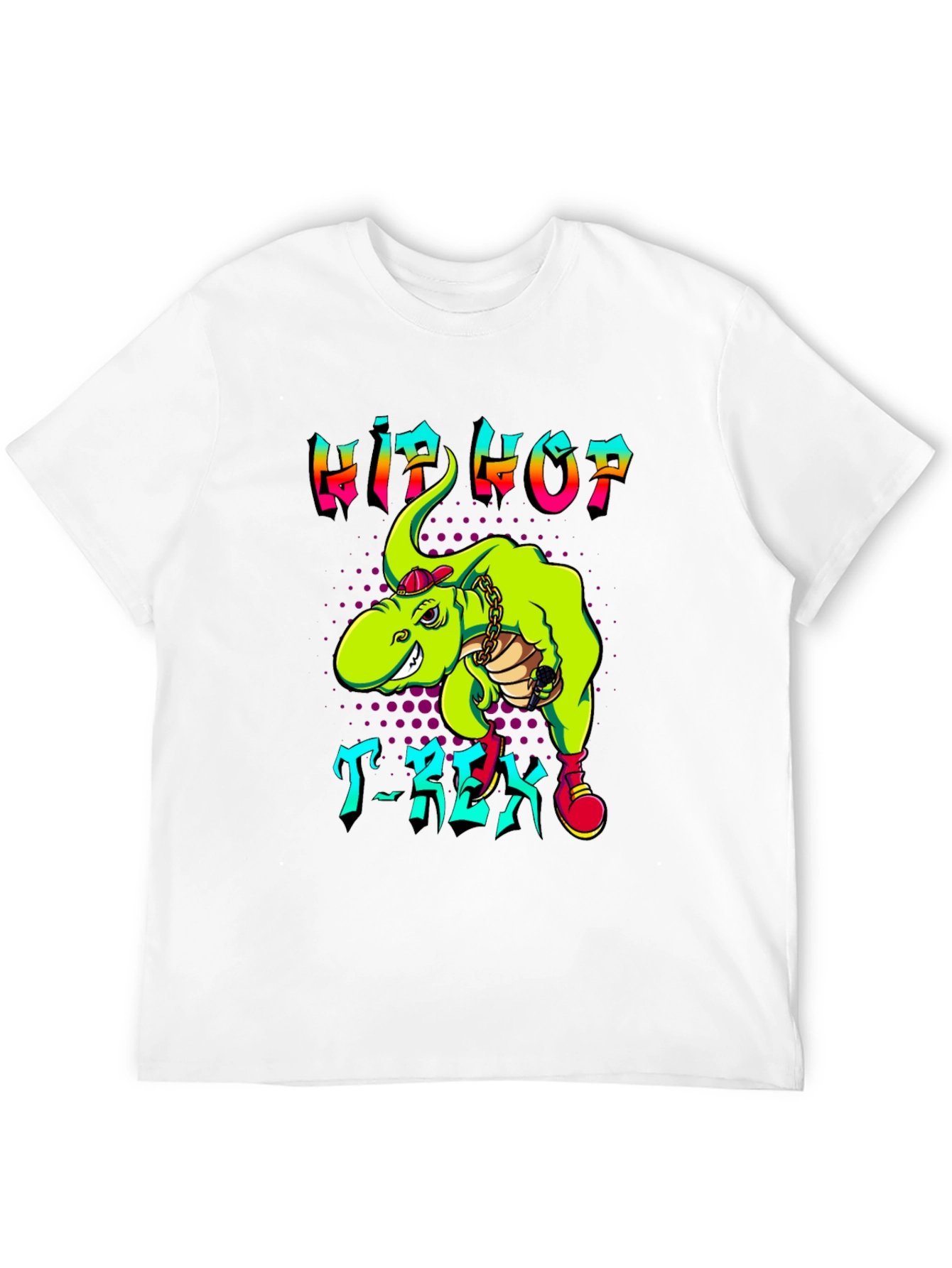 Black Hip Hop T-Rex Graphic Tee view 12