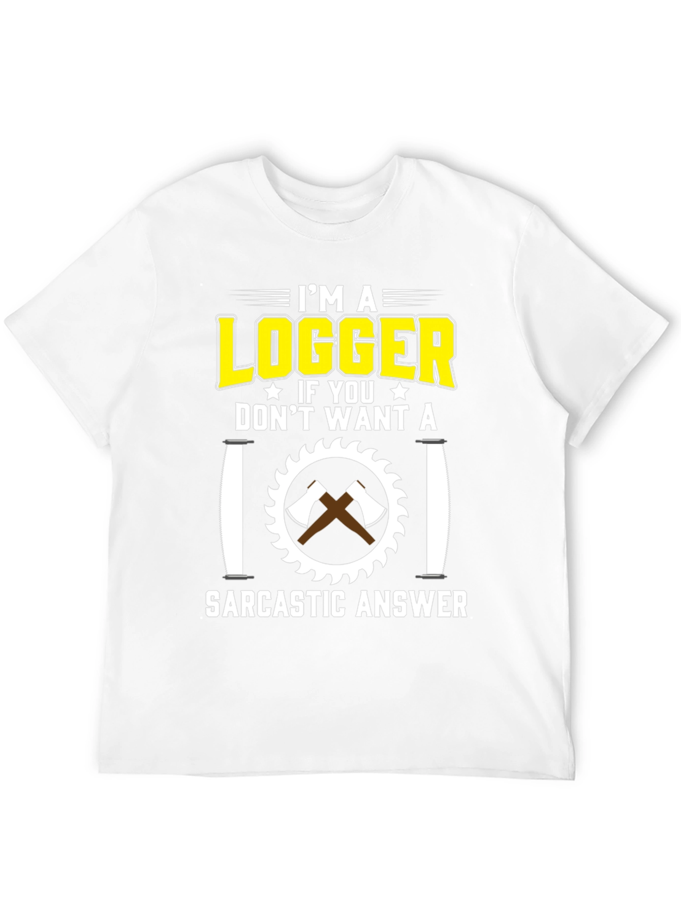Black Logger Sarcastic Answer T-Shirt view 12