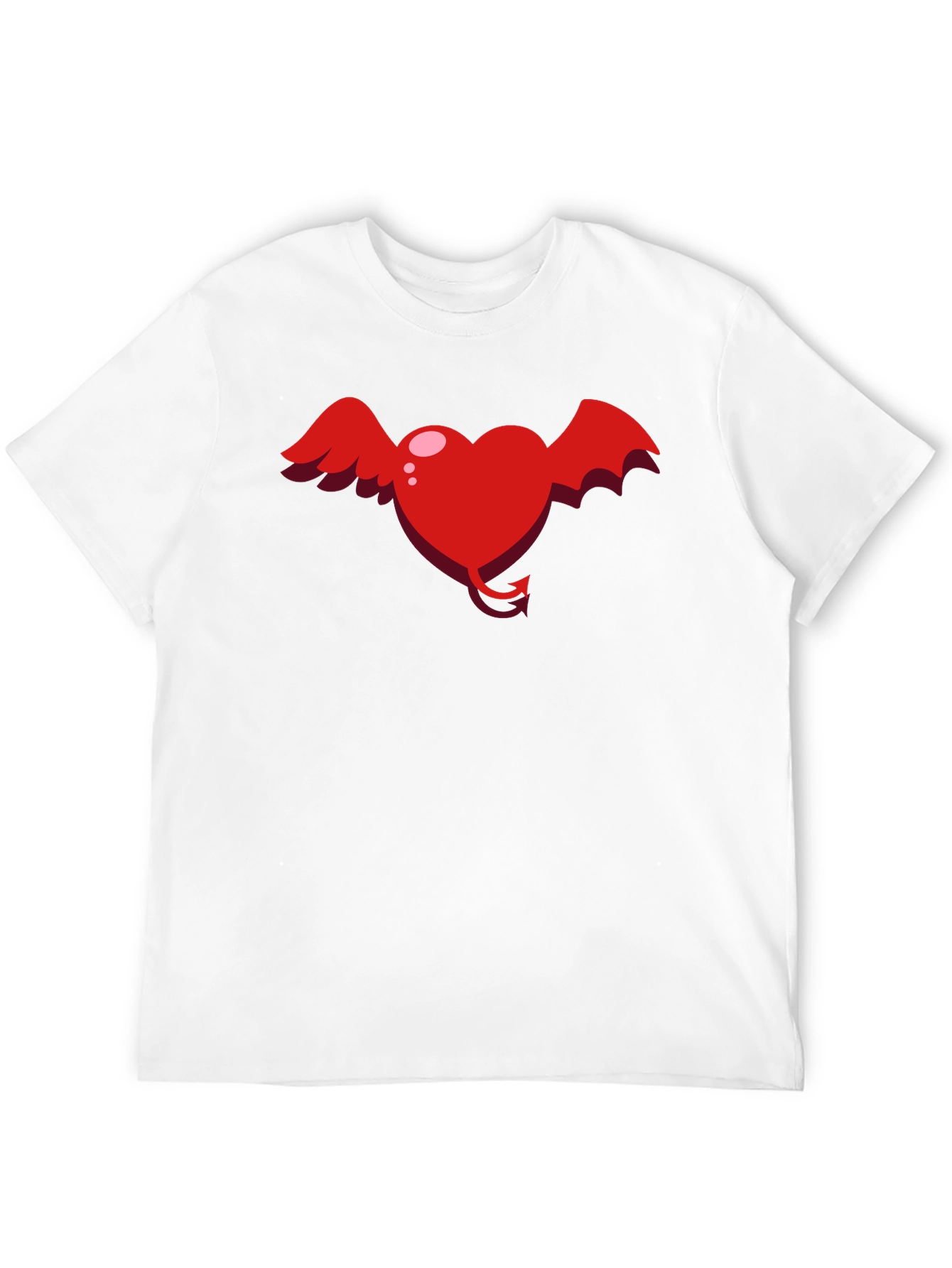 Black Heart Devil Winged Graphic Tee - Unisex view 12