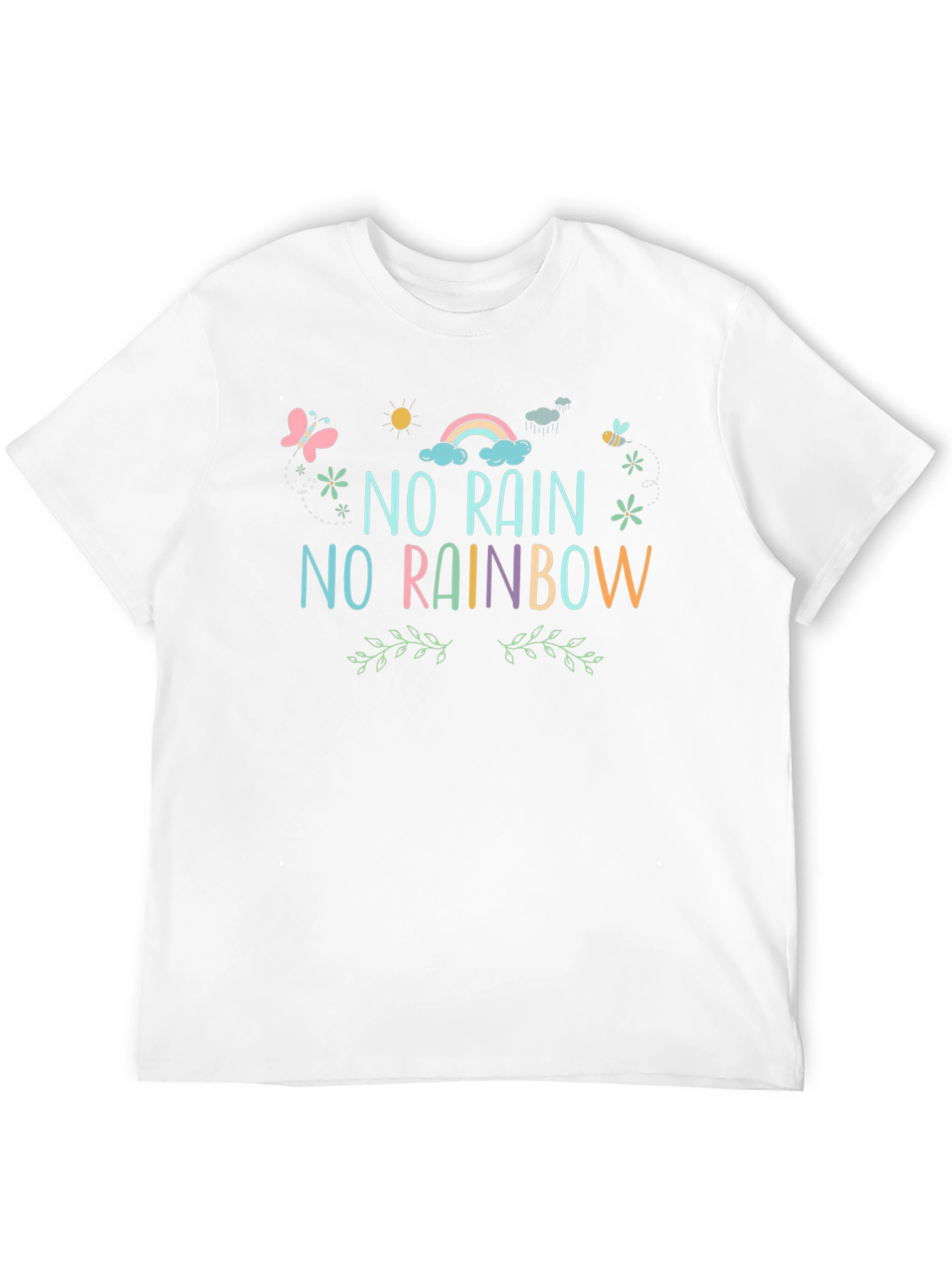 Black No Rain No Rainbow Graphic Tee view 12