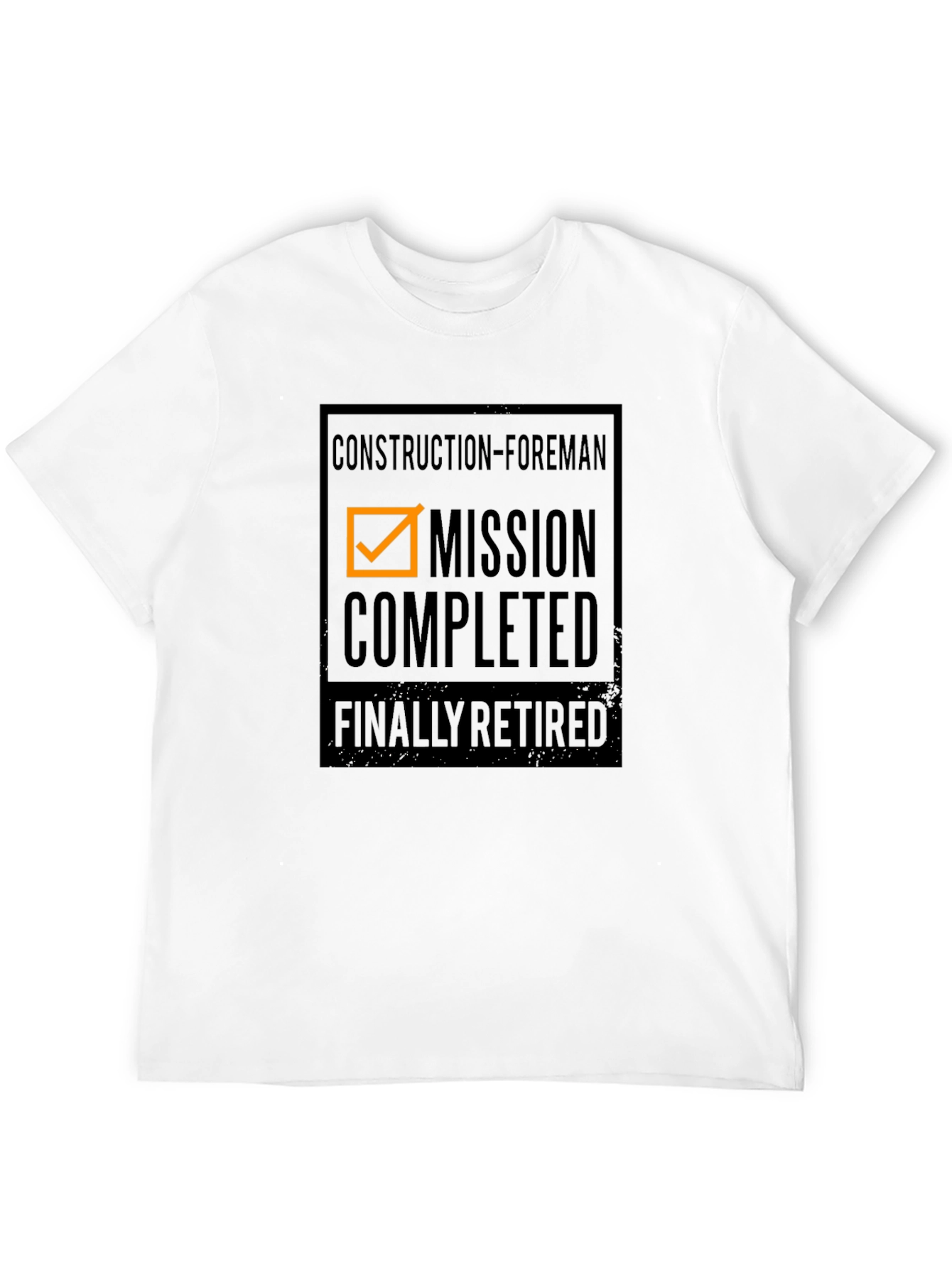 Black Construction Foreman Retirement T-Shirt: Mission Completed view 12