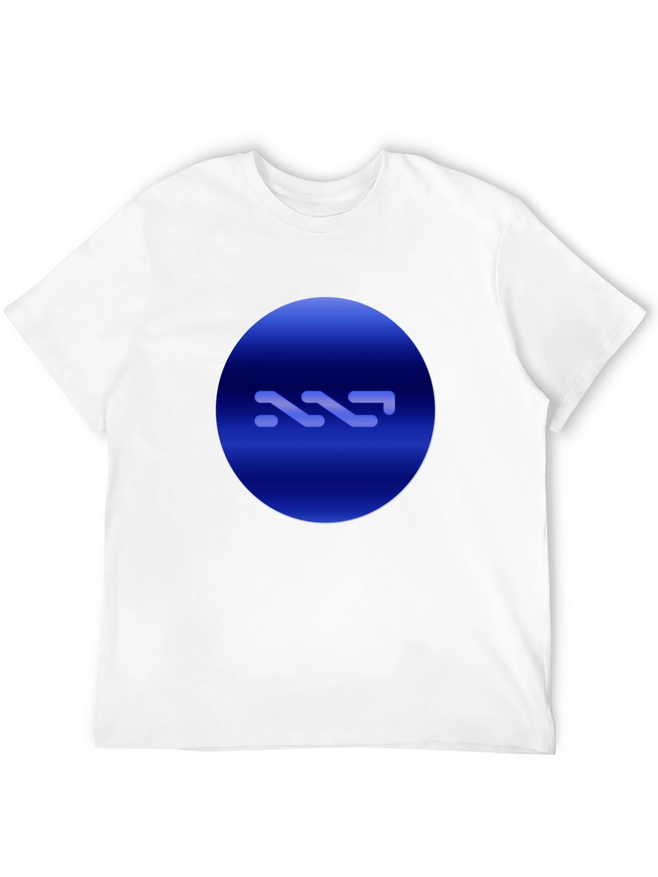 Black Modern Blue Circle Graphic Black T-Shirt view 12