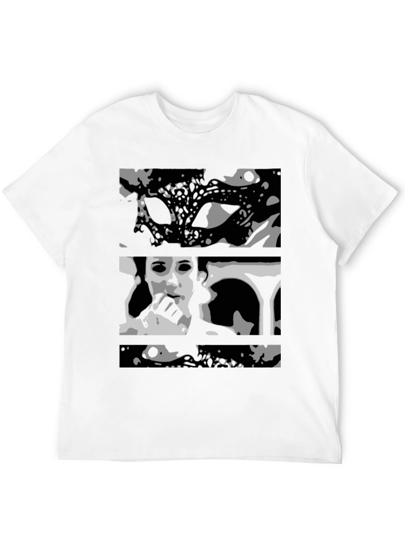 Black Abstract Black Graphic Print T-Shirt view 12