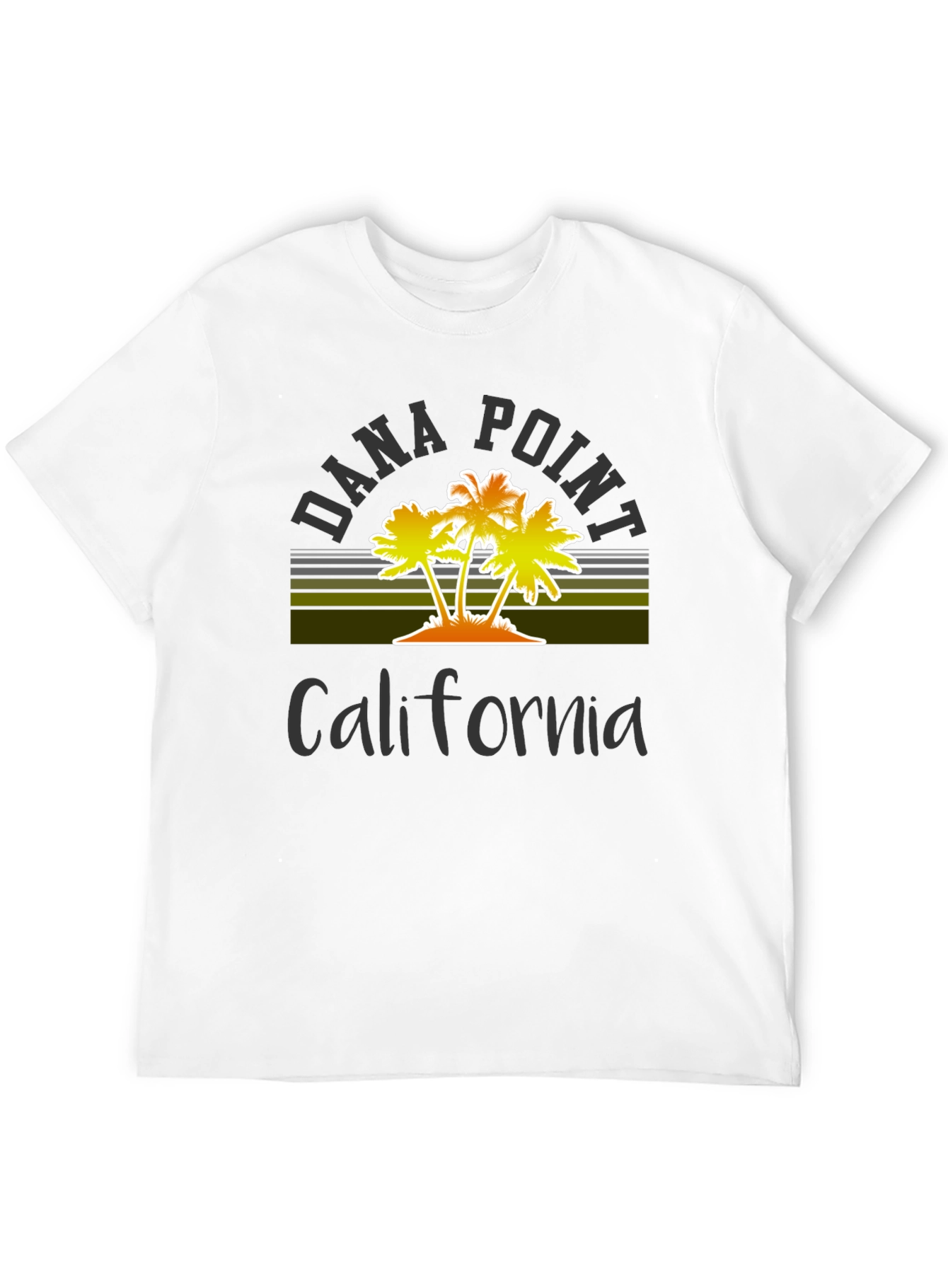 Black Dana Point California Palm Tree Graphic T-Shirt view 12