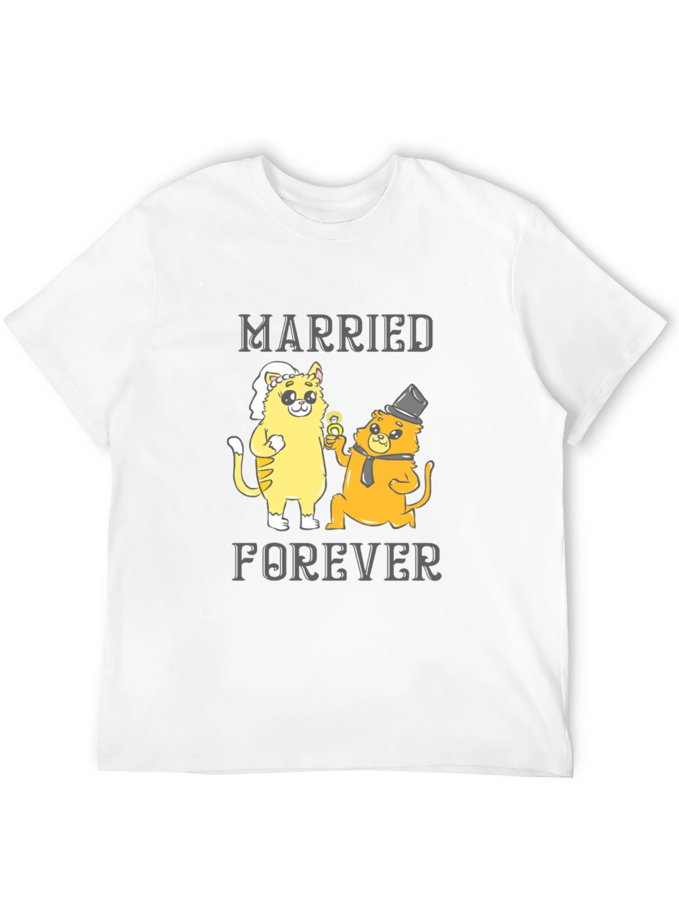 Black Married Forever Cats T-Shirt view 12