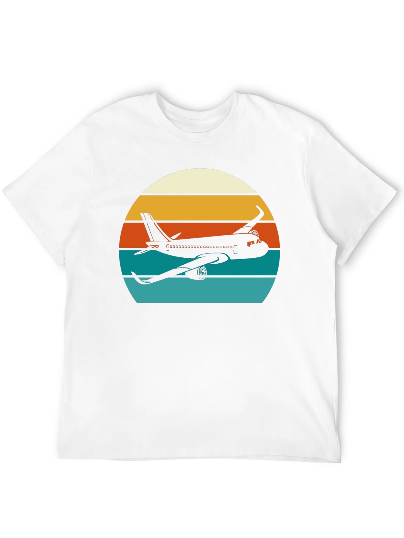 Black Retro Airplane Sunset T-Shirt - Aviation Tee view 12
