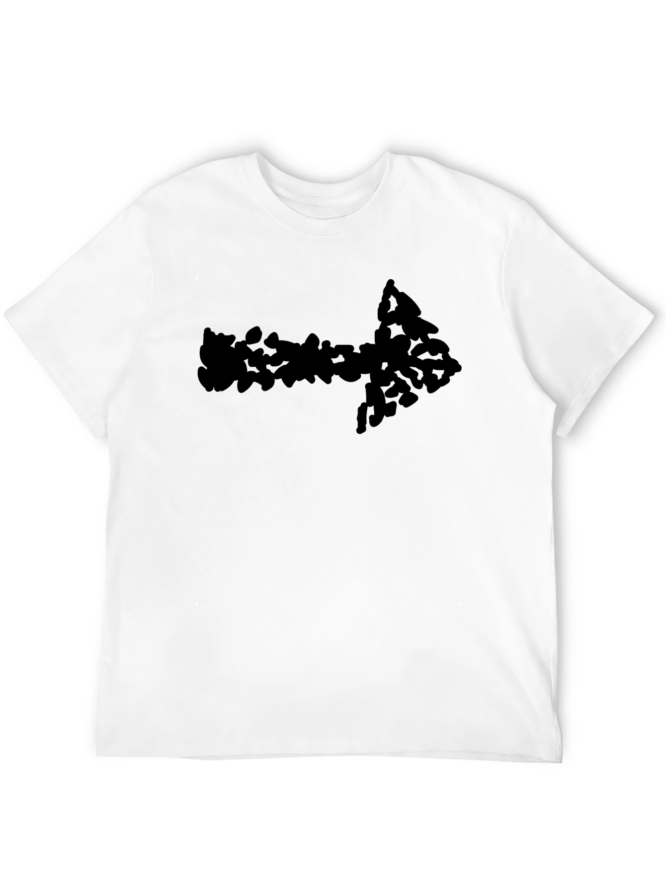 Black Arrow Graphic T-Shirt - Black Crew Neck Tee view 12