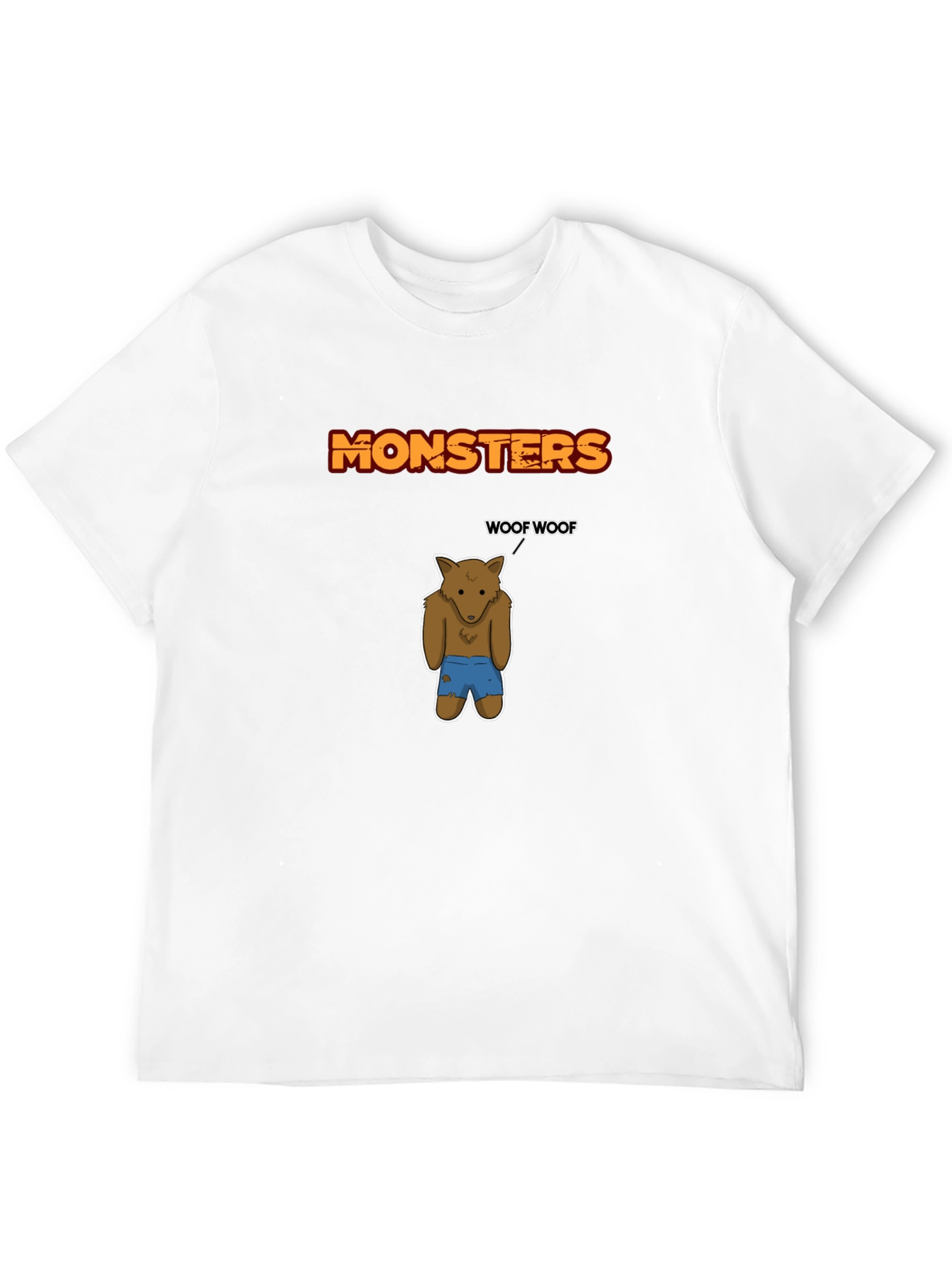 Black Monsters Woof Werewolf Graphic Tee view 12