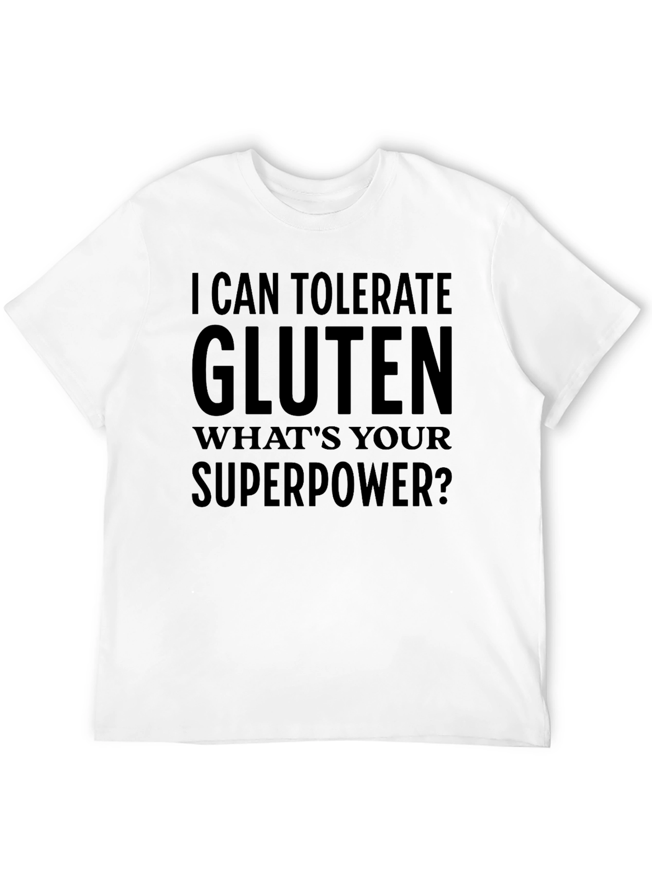 Black Gluten Tolerant Superpower T-Shirt view 12