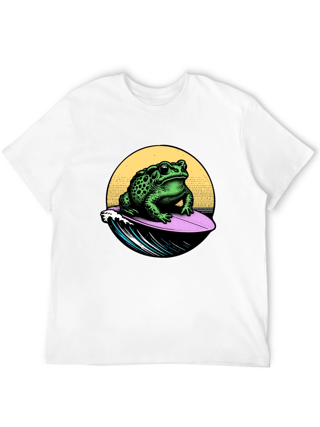 Black Surfing Toad Graphic T-Shirt - Black view 12