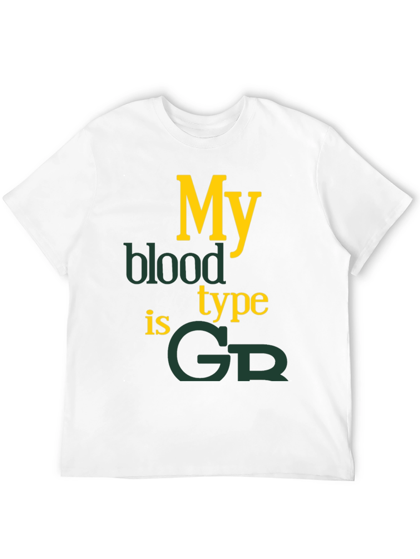 Black My Blood Type is GR Graphic T-Shirt view 12