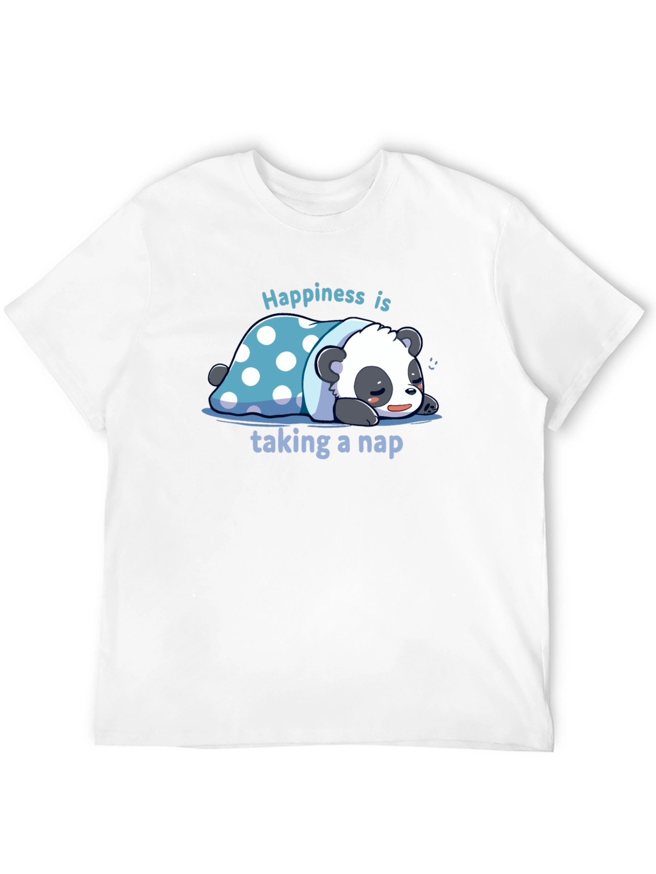 Black Cute Panda Nap T-Shirt view 12
