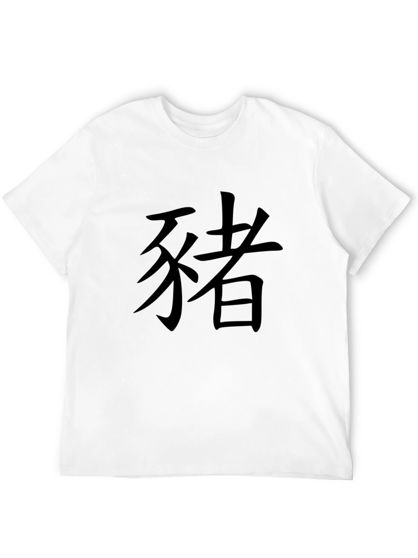 Black Black T-Shirt with Japanese Kanji Characters view 12