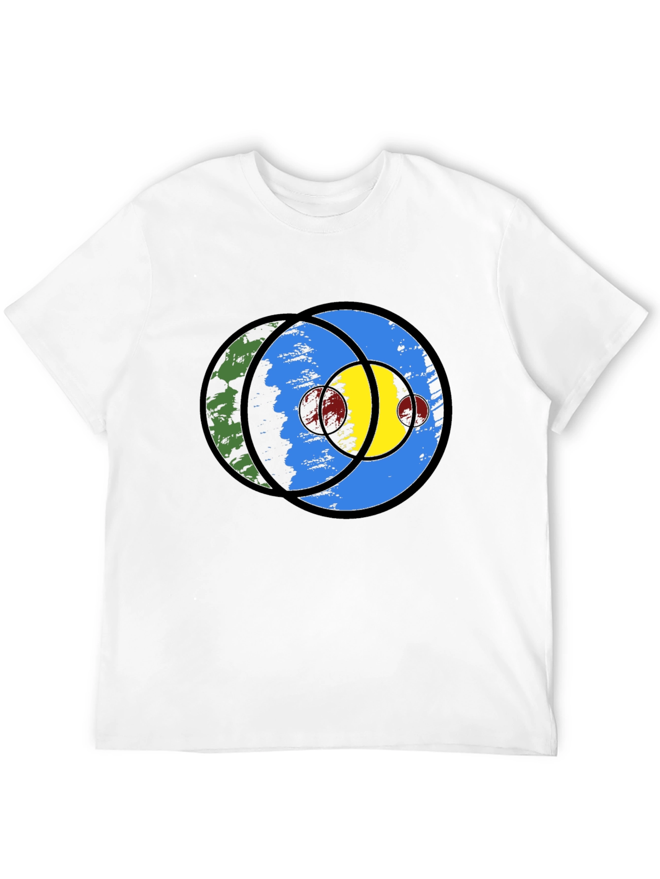 Black Abstract Graphic Print Black T-Shirt view 12