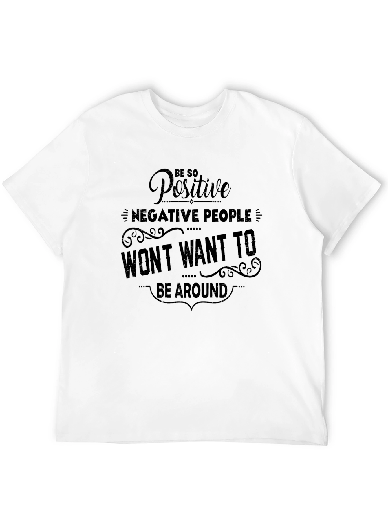Black Positive Vibes T-Shirt - Motivational Graphic Tee view 12