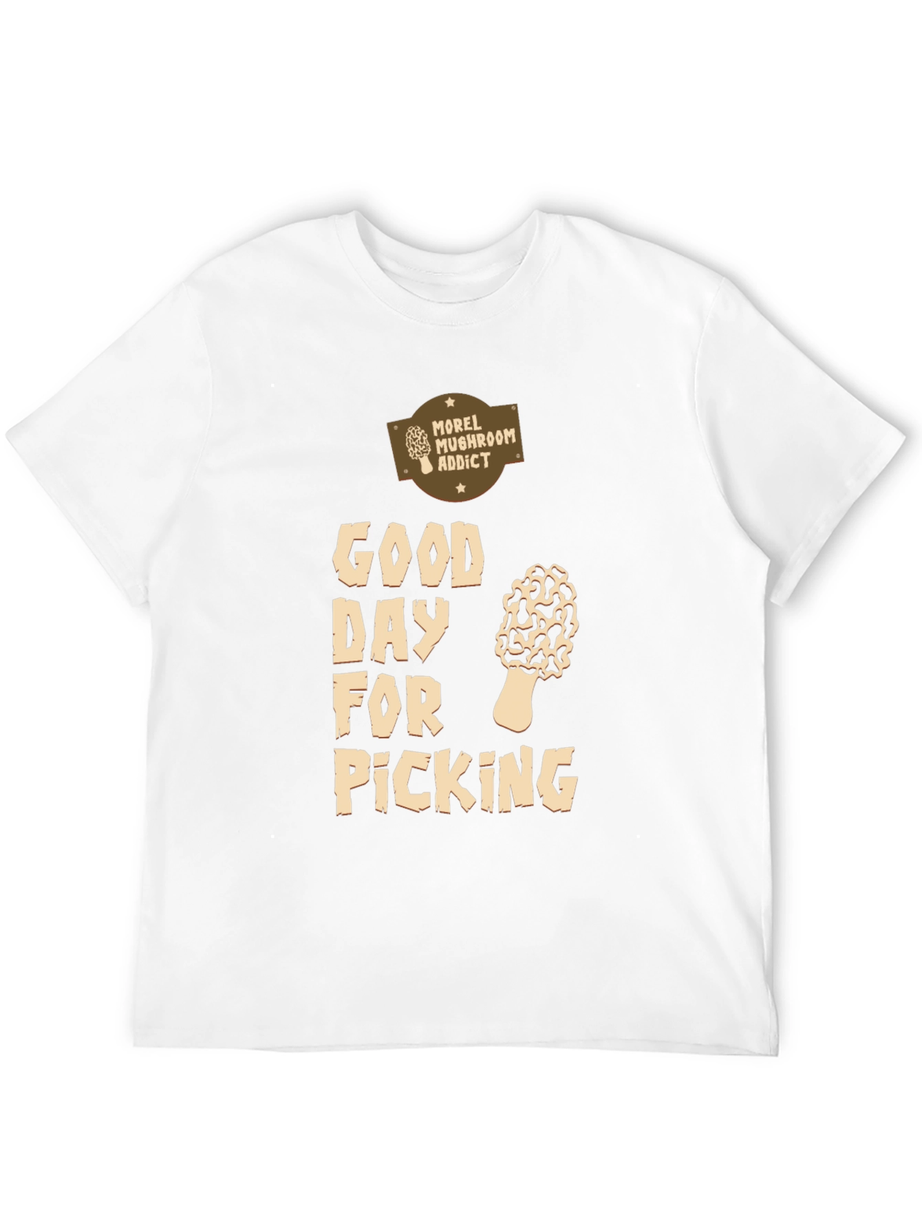 Black Morel Mushroom Addict T-Shirt - Good Day For Picking view 12