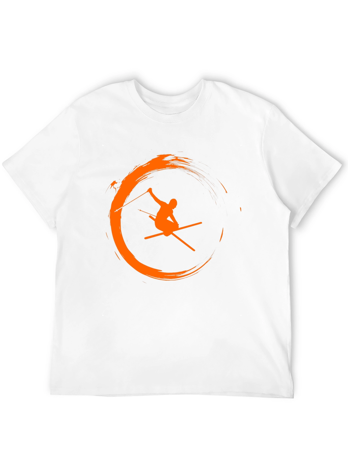 Black Skiing Graphic Tee - Men's Black T-Shirt view 12