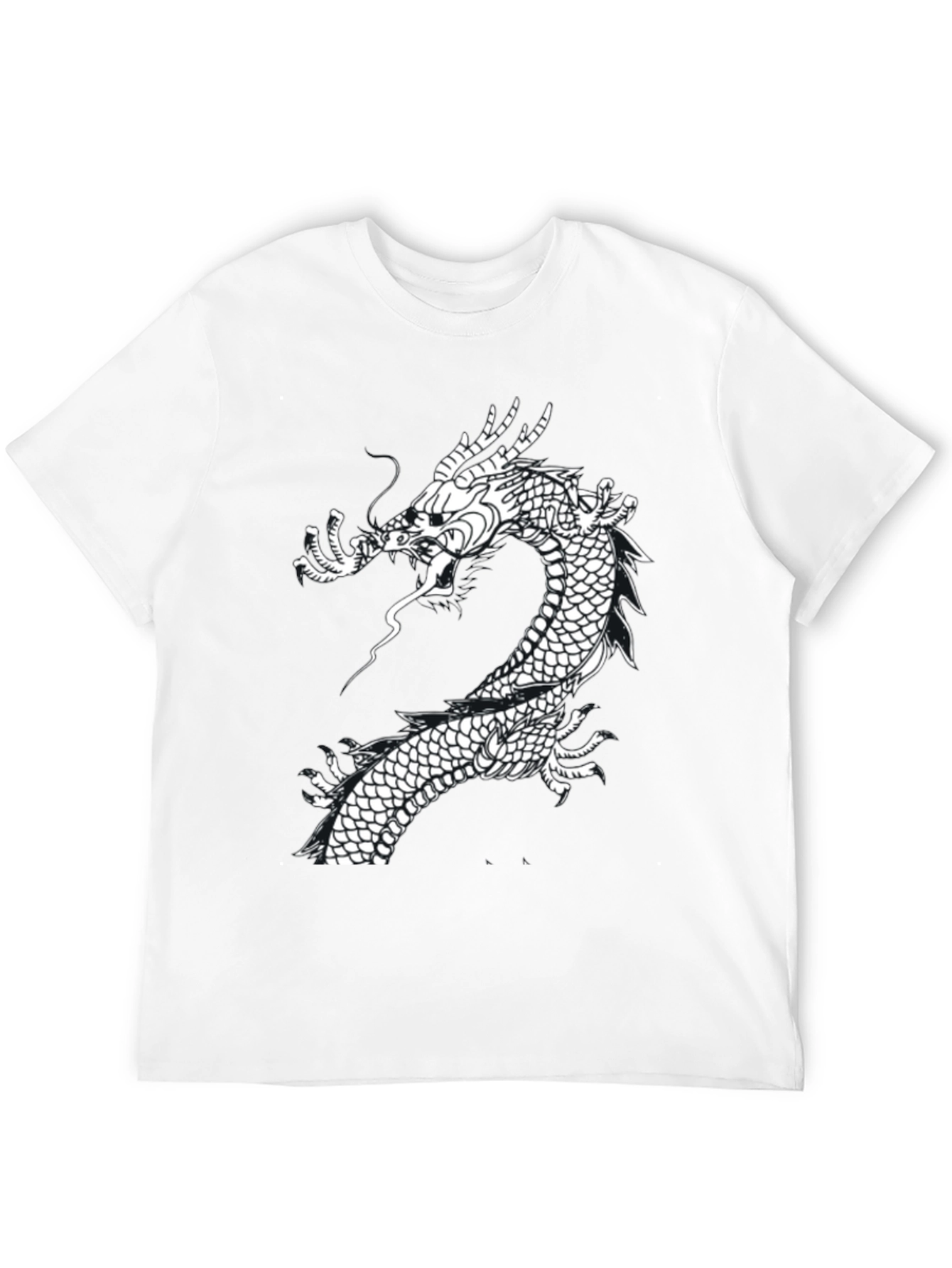 Black Dragon Graphic Tee - Black Cotton T-Shirt view 12