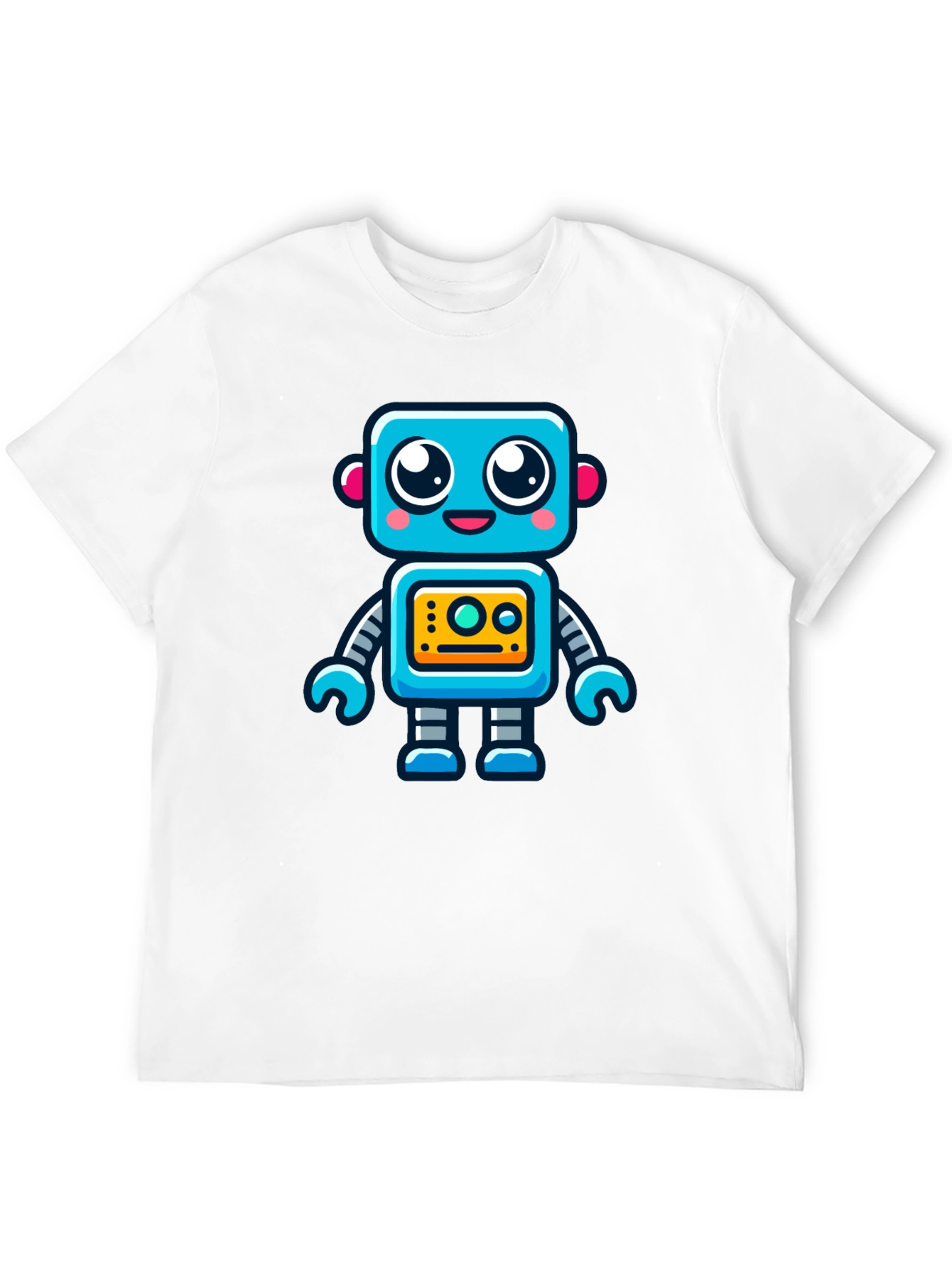 Black Fun Robot Graphic T-Shirt - Black view 12