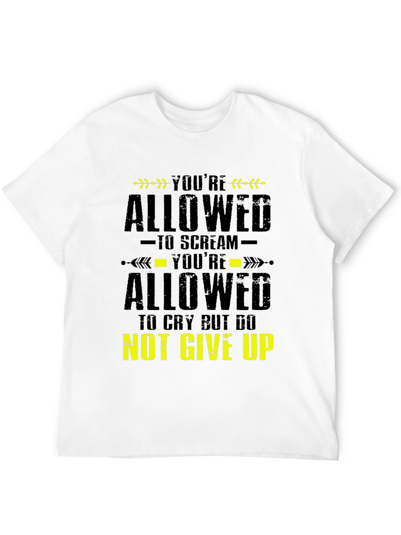 Black Motivational Graphic Tee - You're Allowed to Scream view 12