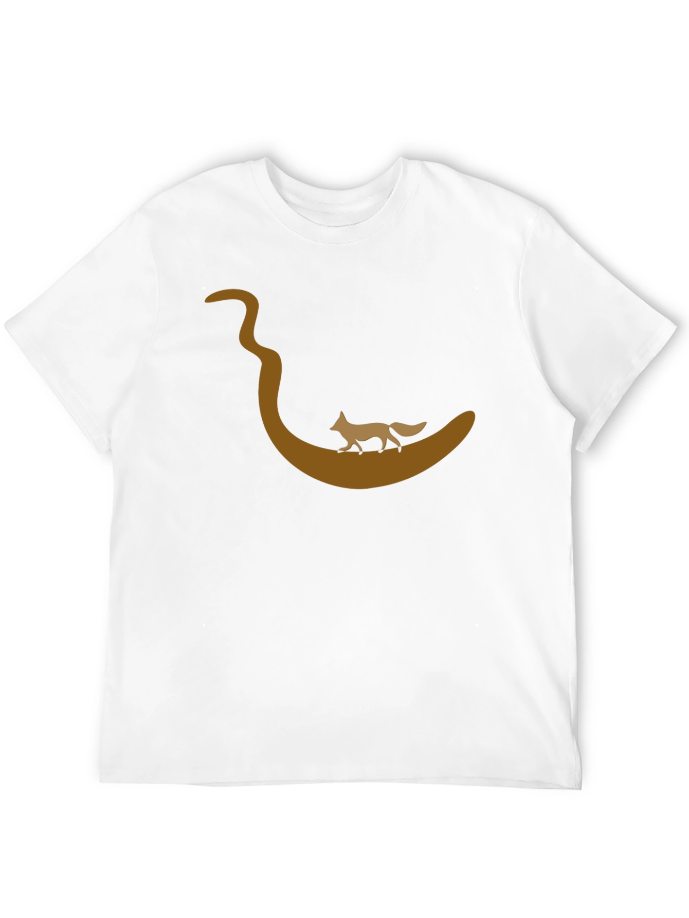 Black Fox on River T-Shirt - Black Cotton Tee view 12