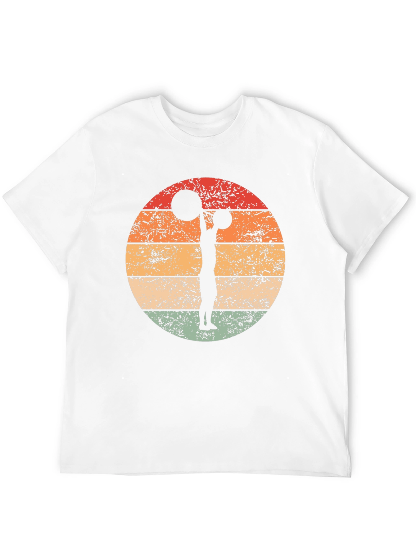 Black Retro Weightlifting Silhouette Graphic Tee view 12