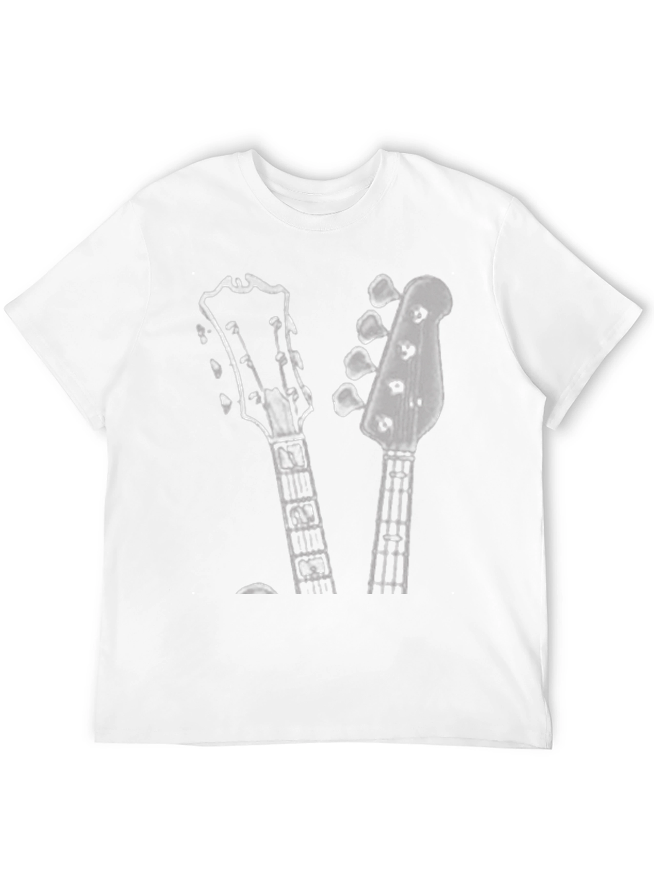 Black Guitar Head T-Shirt - Musical Style Tee view 12