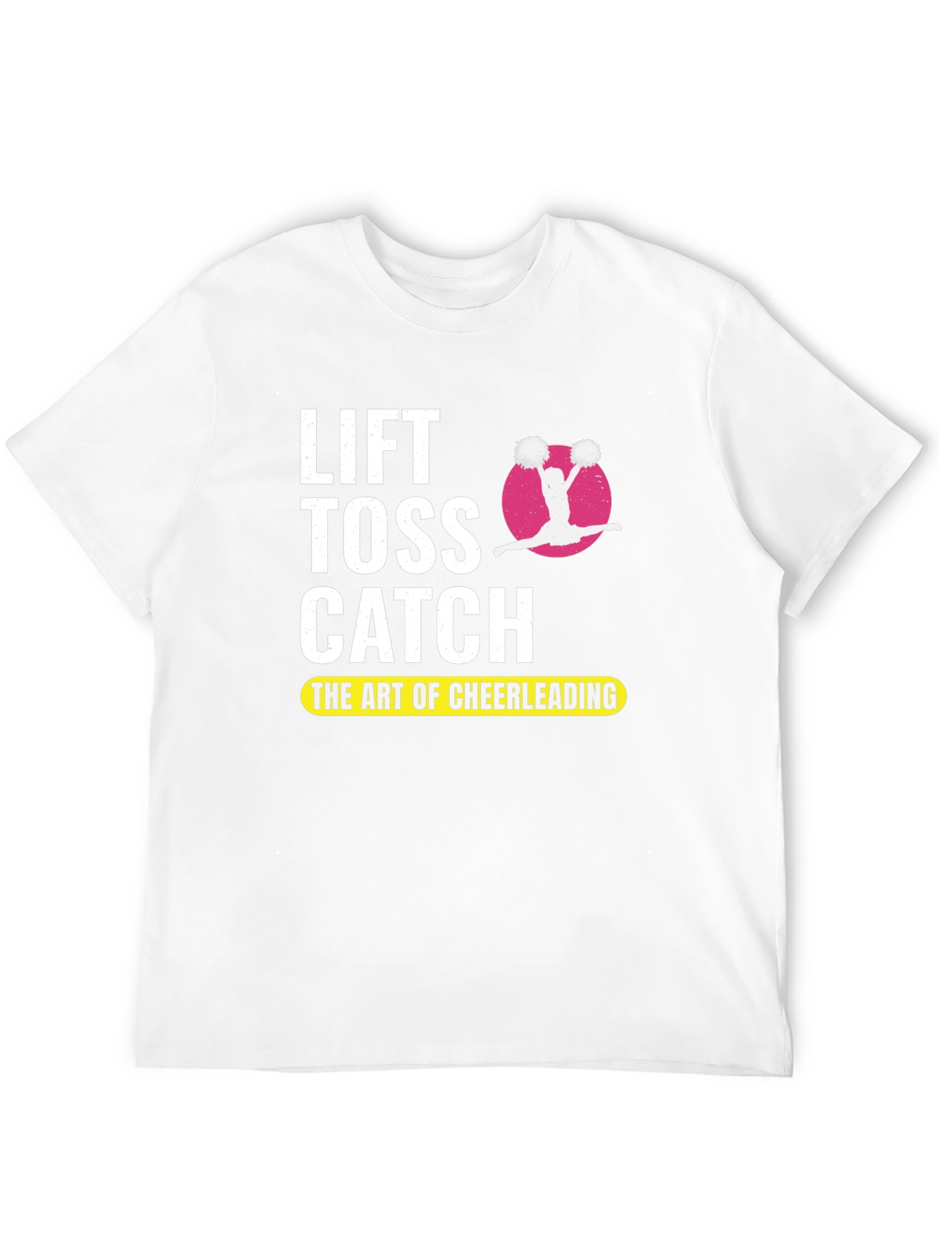 Black Cheerleading Lift Toss Catch Black T-Shirt view 12