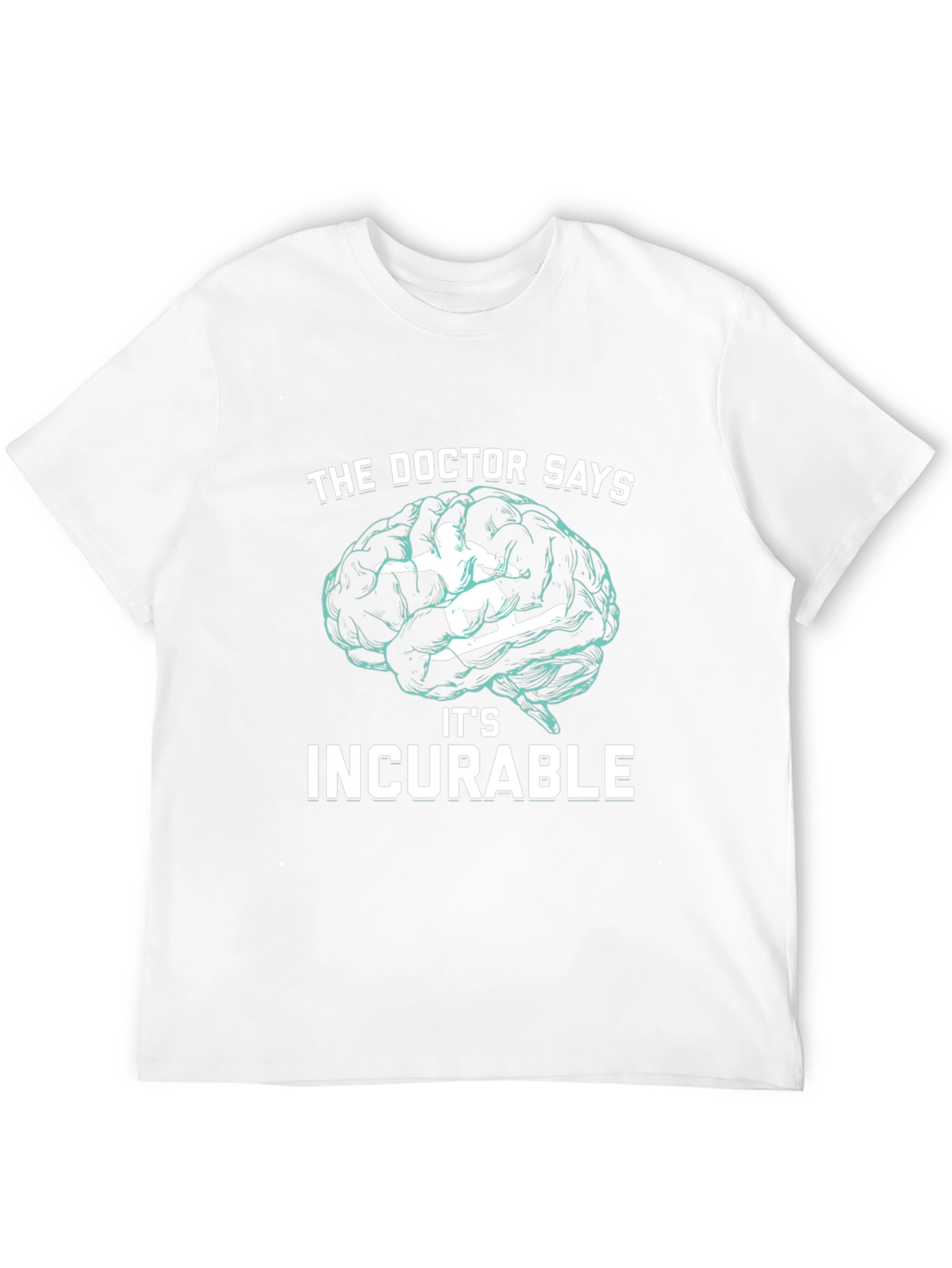 Black Incurable Snowboarding Brain T-Shirt view 12