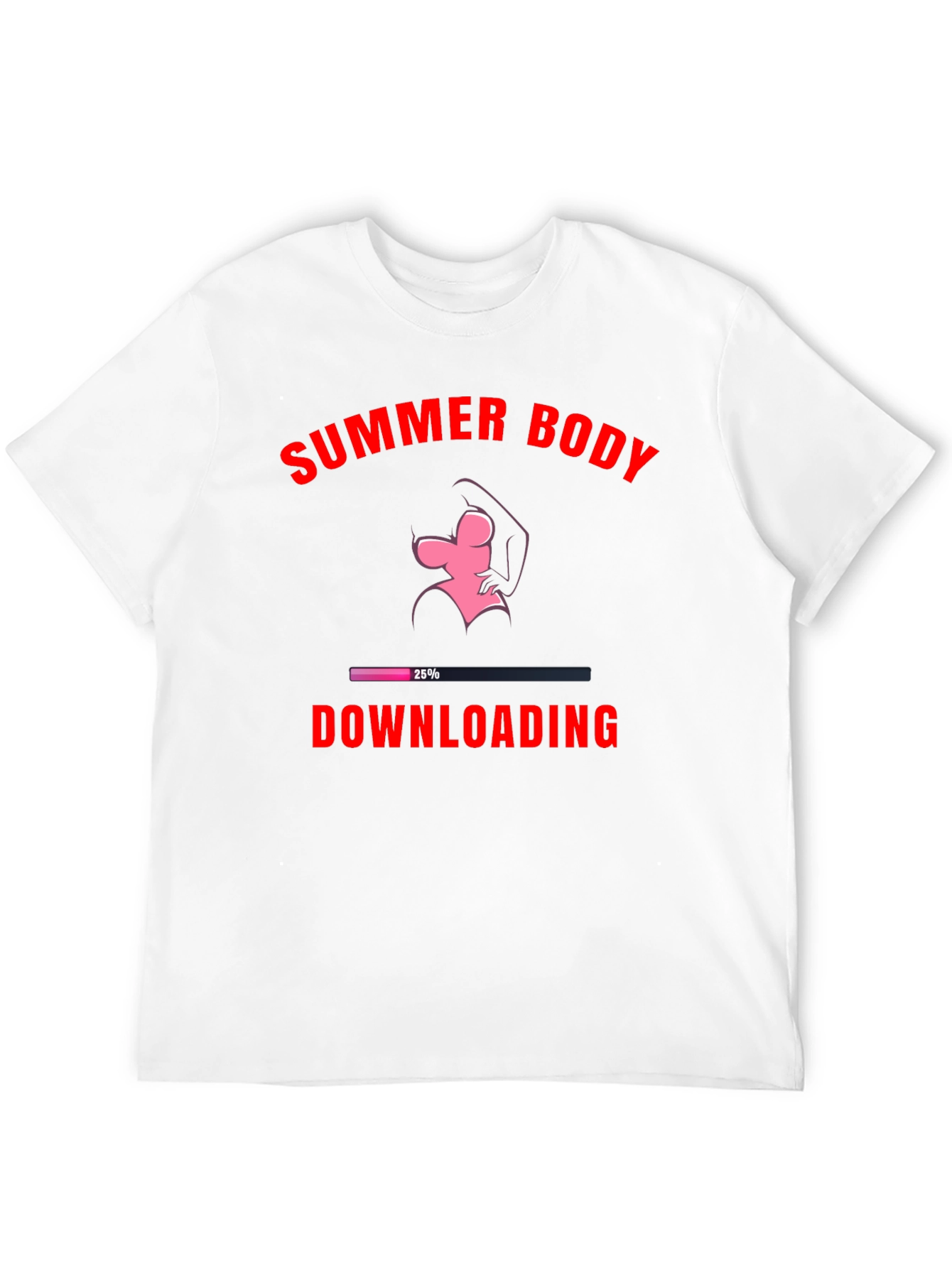 Black Summer Body Loading Graphic T-Shirt view 12
