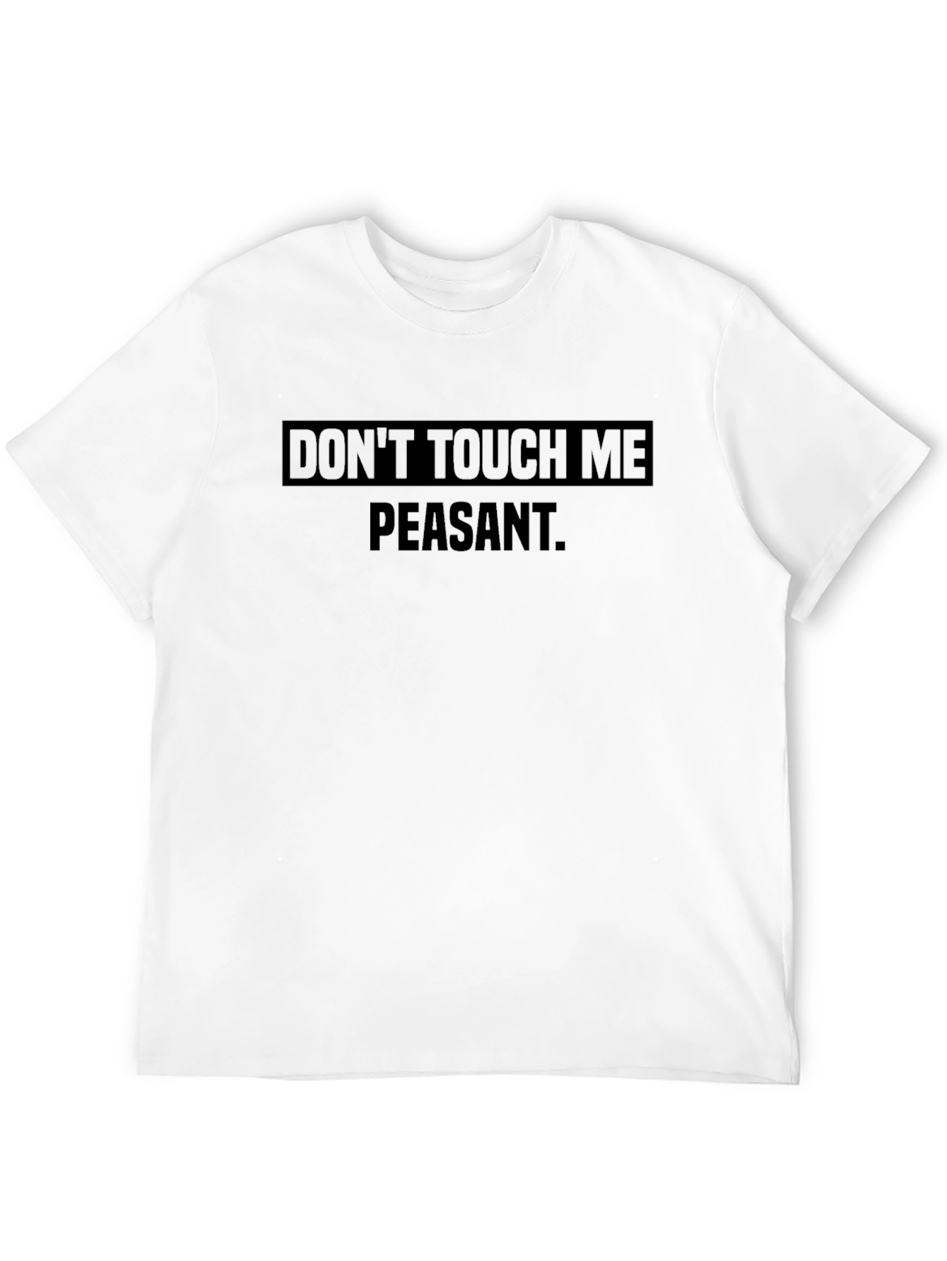 Black Don't Touch Me Peasant Black Graphic Tee view 12