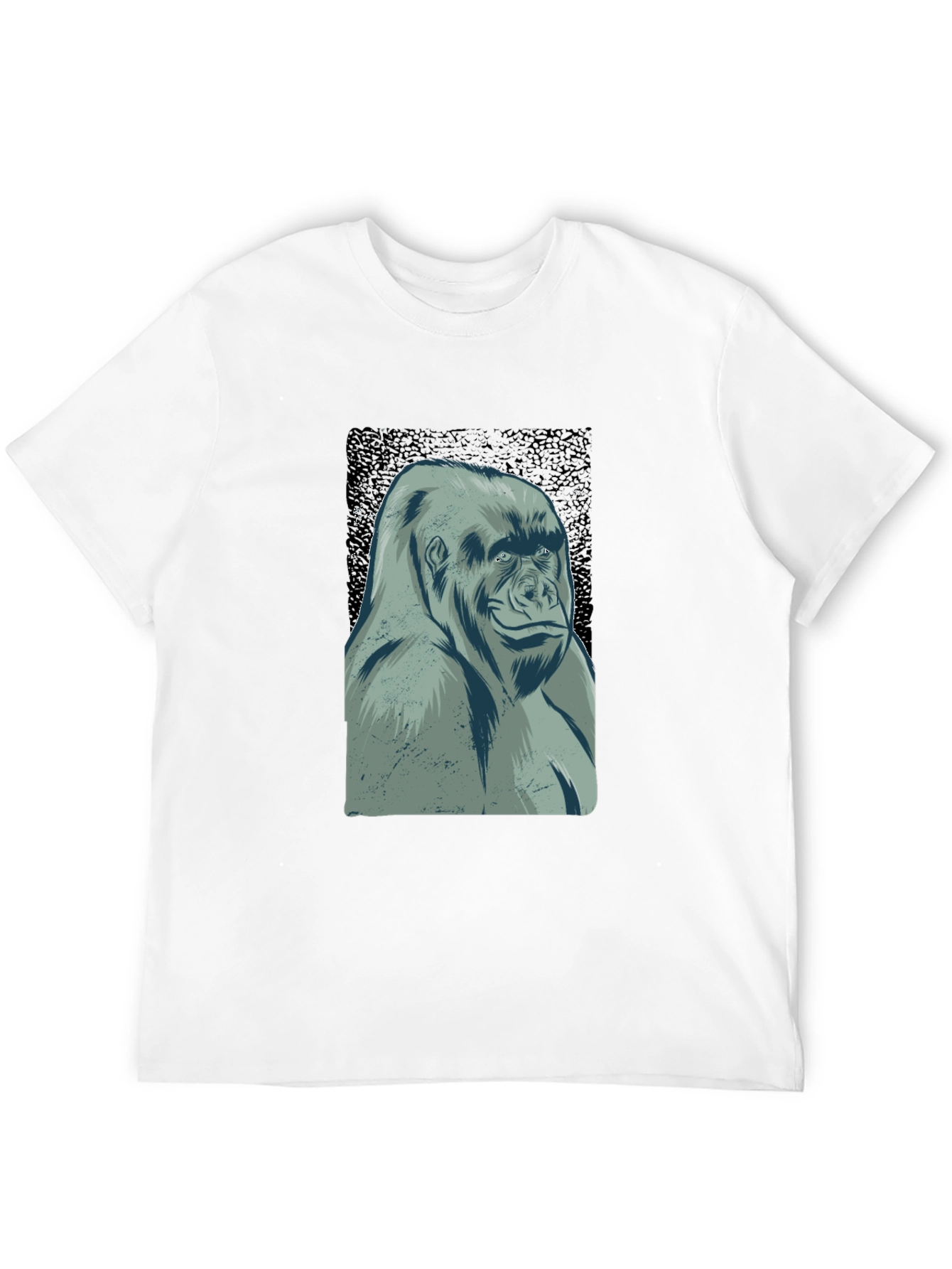 Black Cool Gorilla Graphic Tee - Black Casual T-Shirt view 12