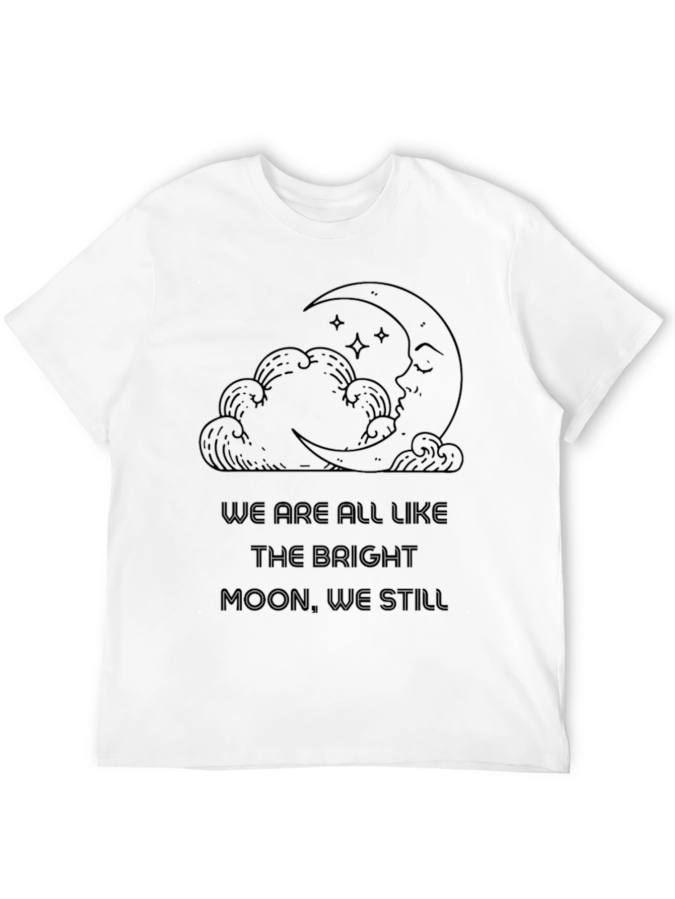 Black Moon & Stars Graphic T-Shirt - Inspirational Design view 12