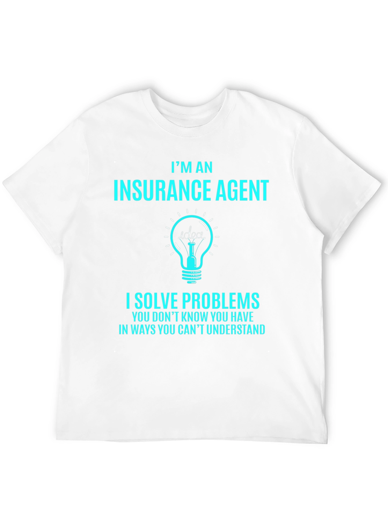 Black Insurance Agent Novelty T-Shirt - Problem Solver view 12