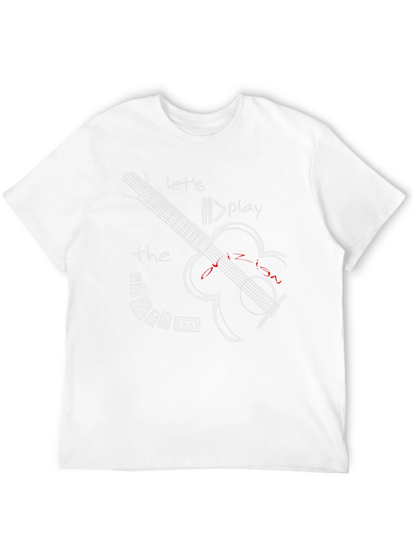 Black Rhythm Guitar Graphic Tee - Let's Play Music! view 12