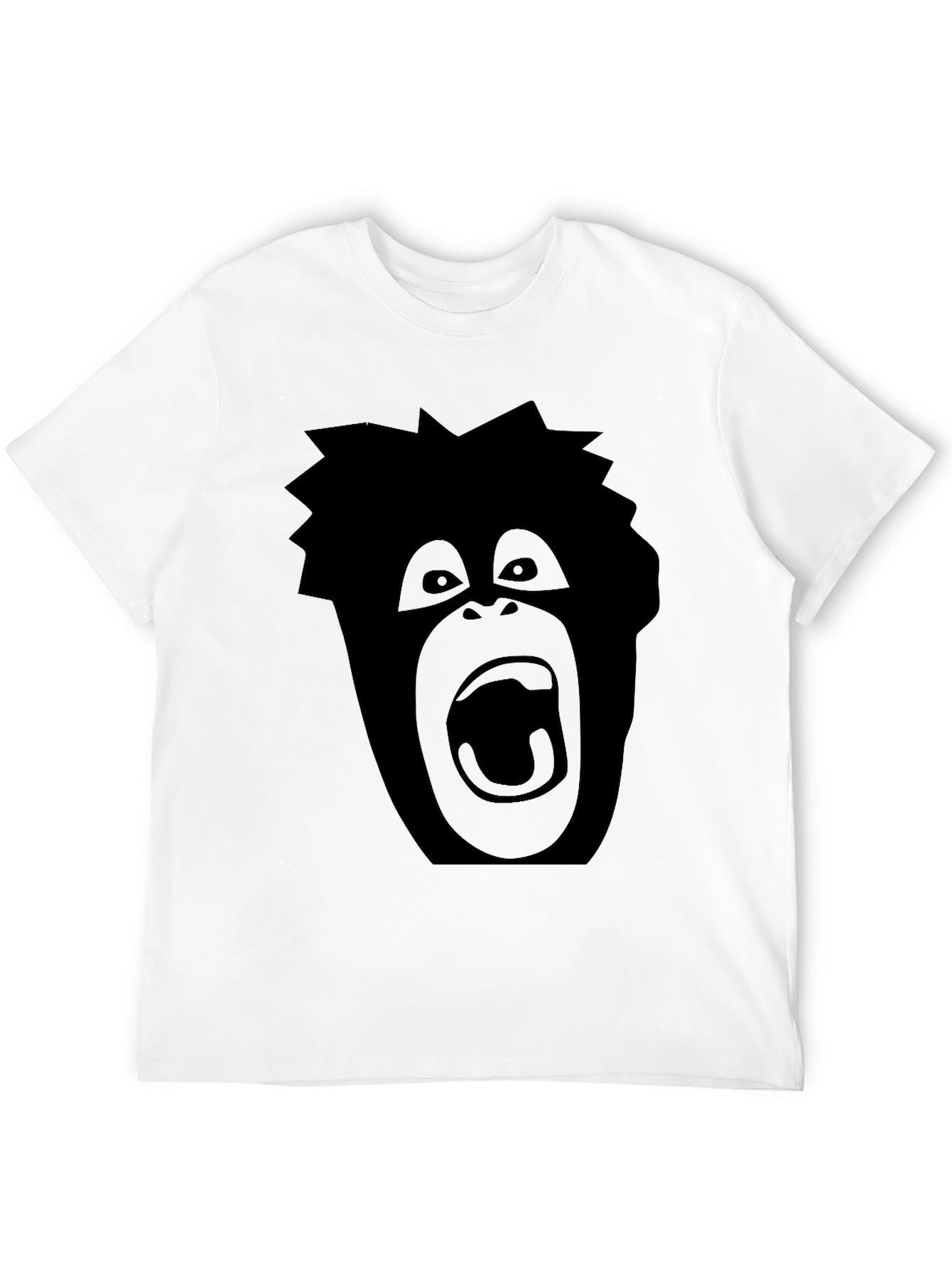 Black Screaming Ape Graphic Tee - Black Cotton T-Shirt view 12