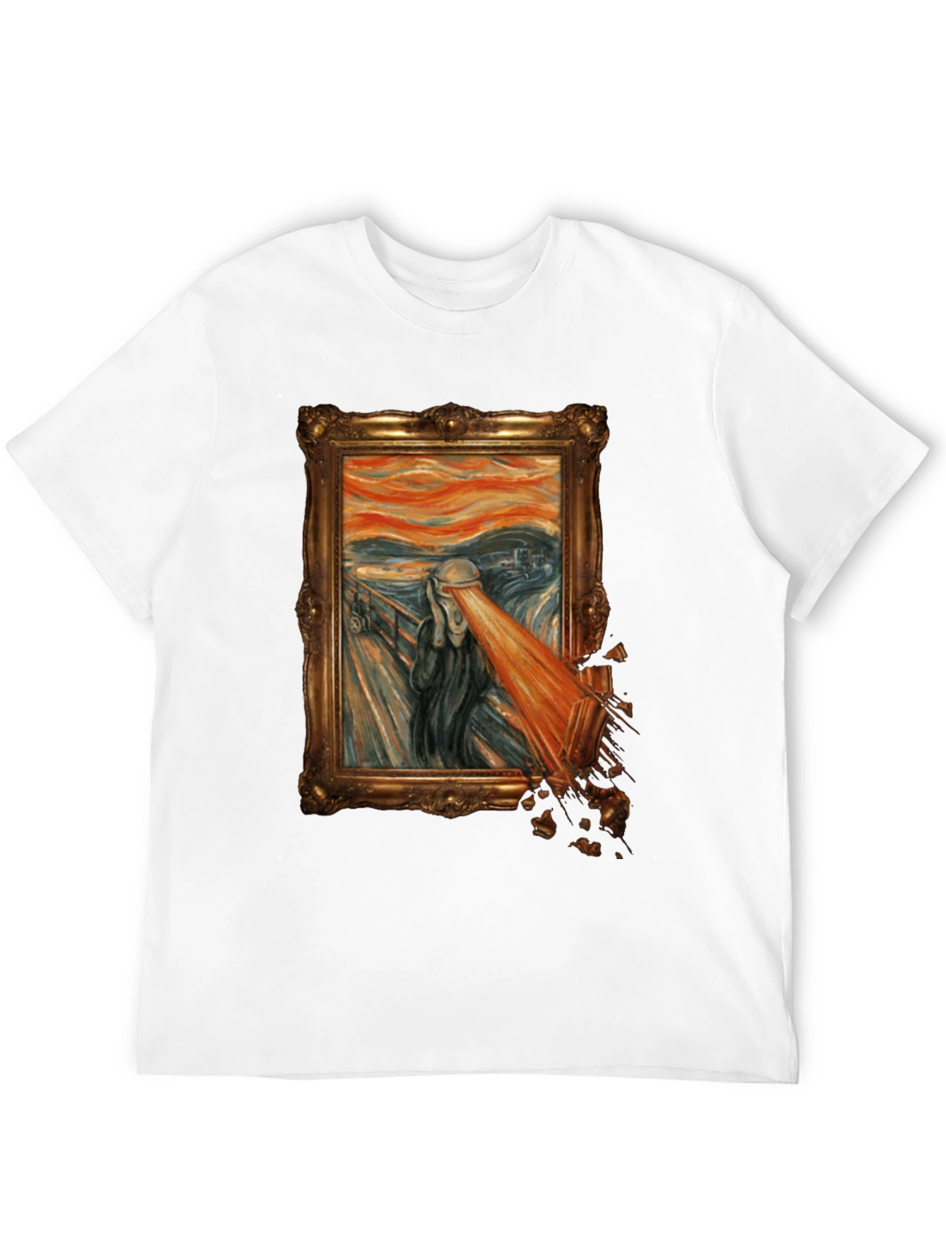 Black The Scream Parody Graphic Tee - Unique Art T-Shirt view 12